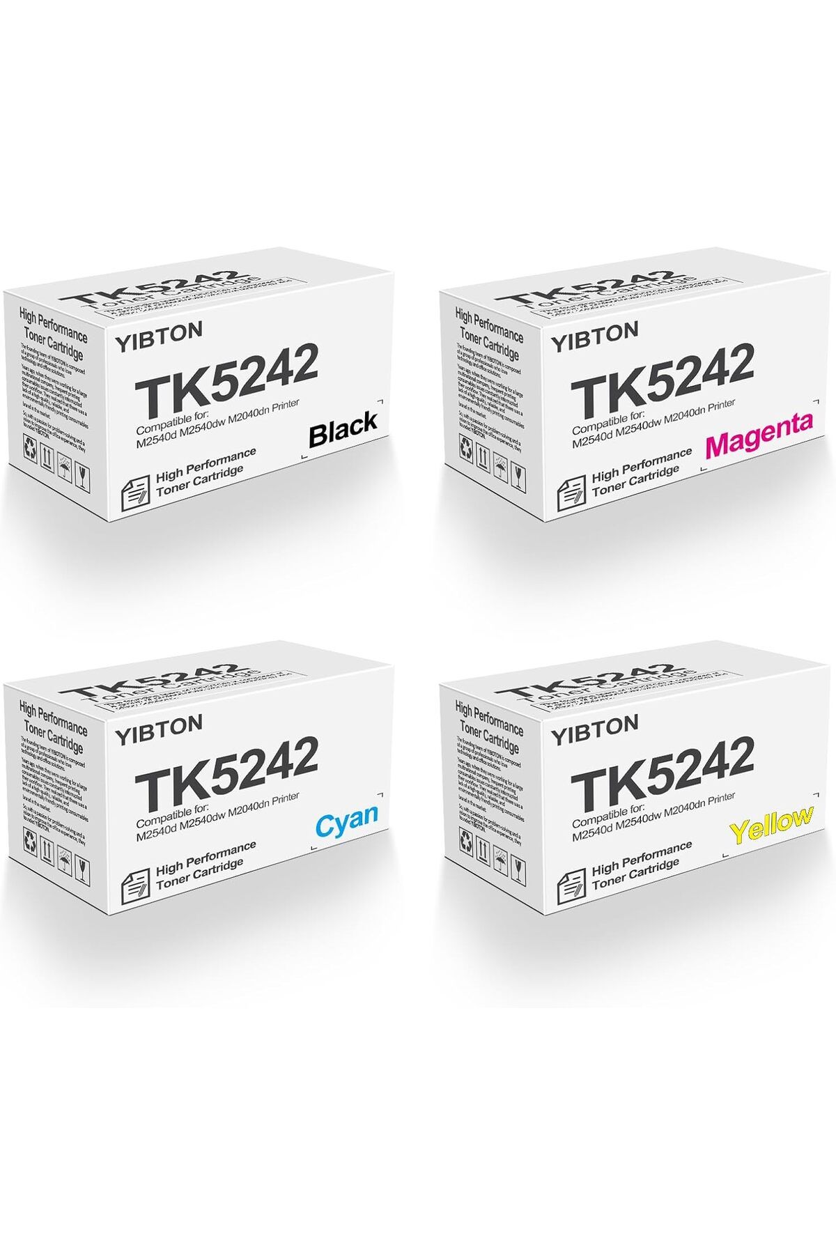 KYOCERA ECOSYS P5026cdn P5026cdw M5526cdn M5526cdw Printer.(4-Pack, 1Black/1Cyan/1Magenta/1Yellow)
