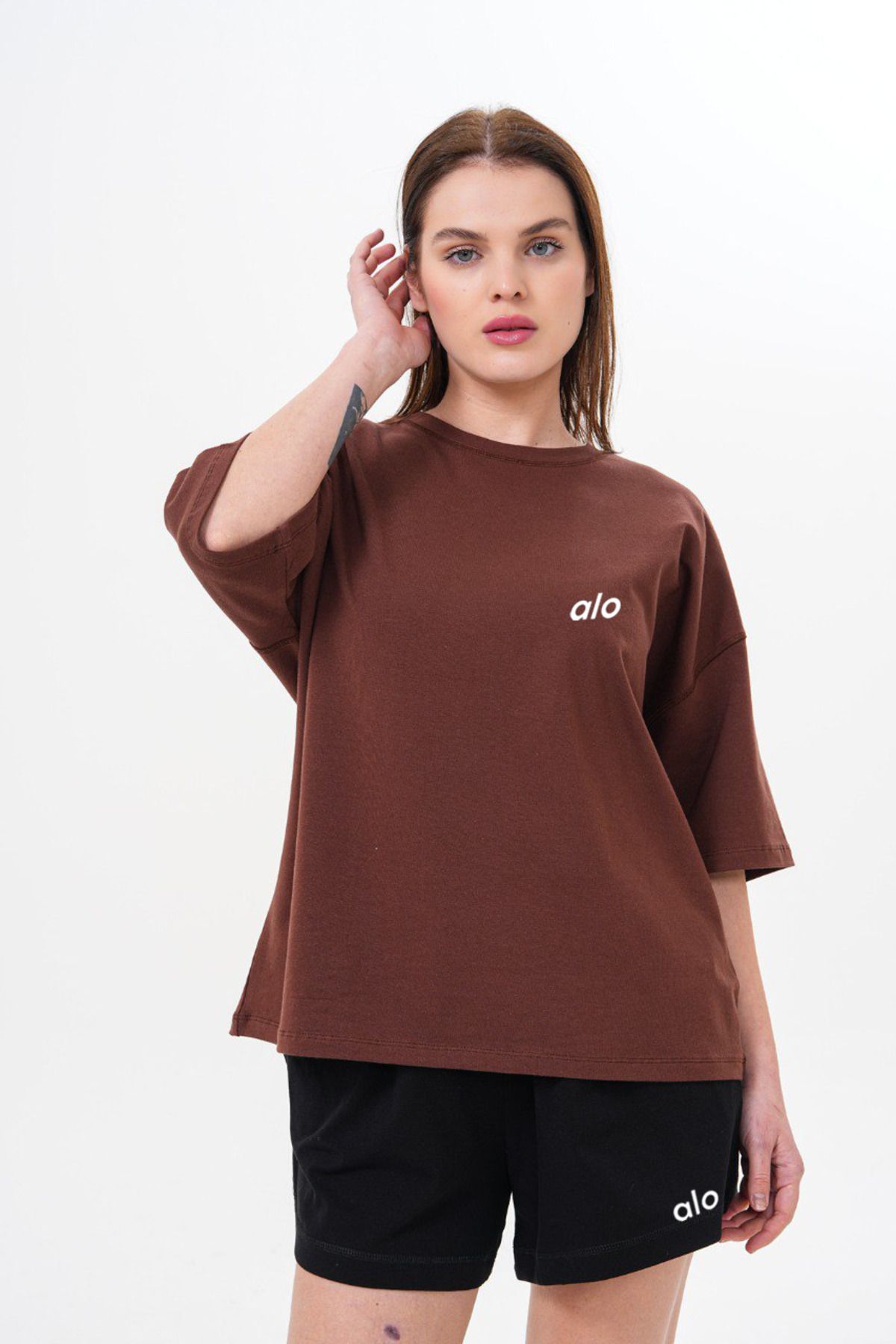 JANSO GROUP - KADIN BASKILI TSHIRT PAMUKLU BÜYÜK BEDEN
