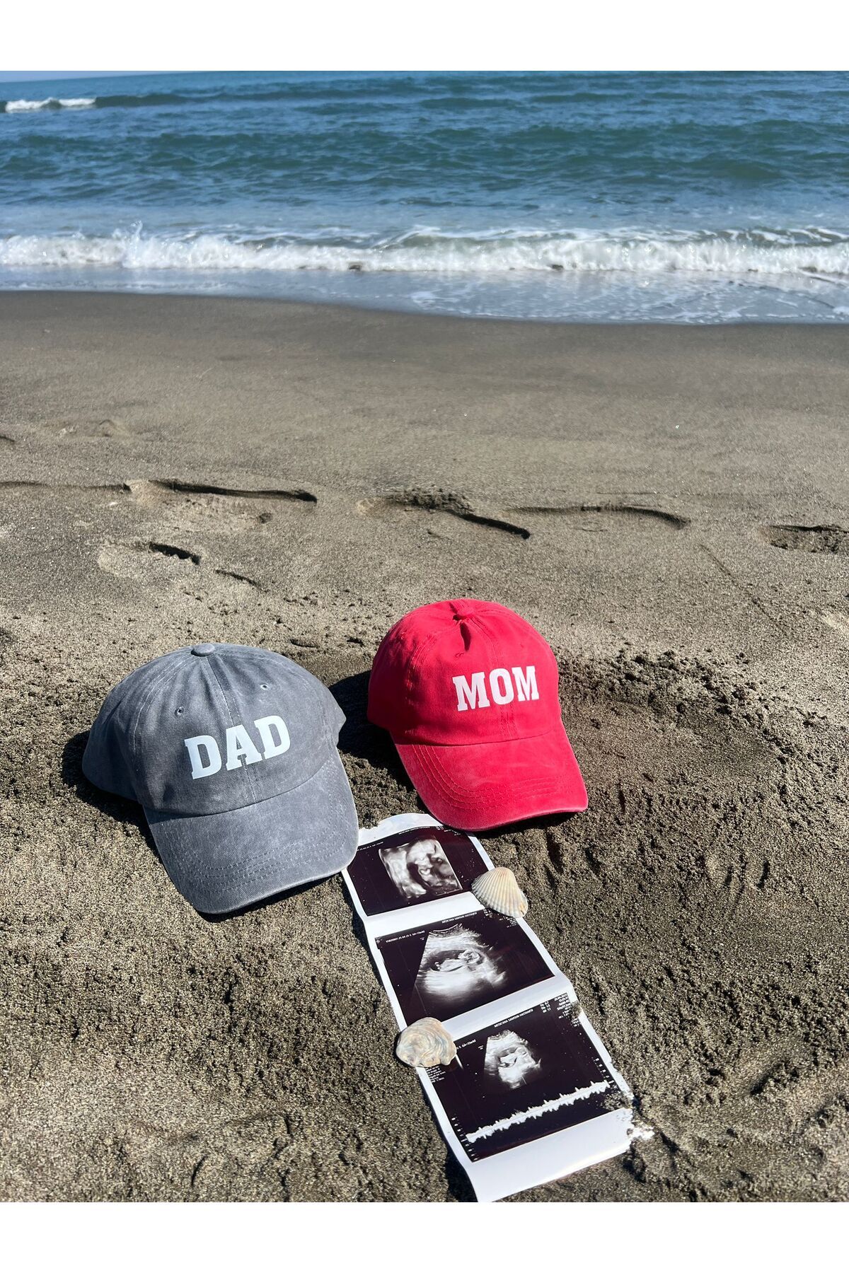 mihi hediyelik Dad & Mom Kolej Fontlu 2'li Yıkamalı Beyzbol Kep Set