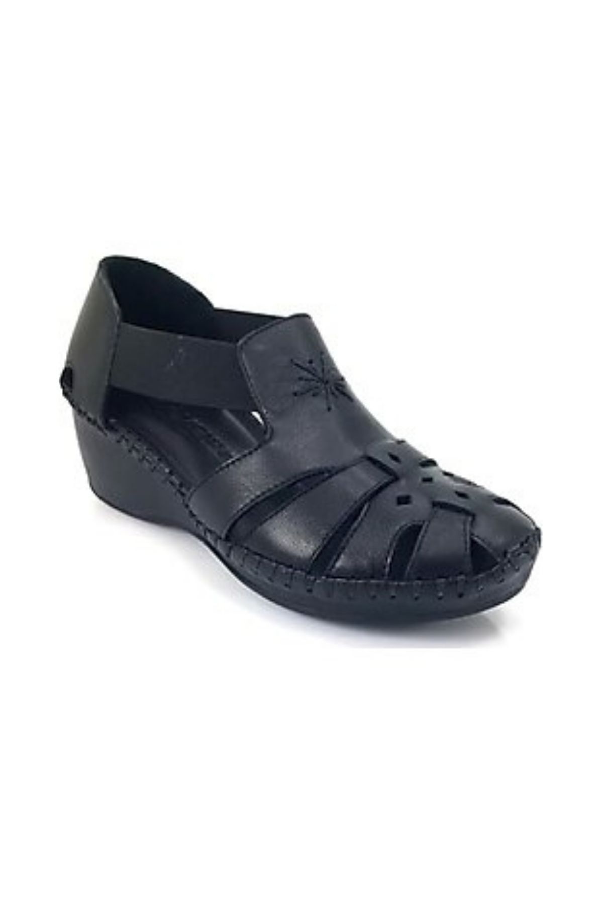 Venüs Kadın Comfort Deri Sandalet Lacivert 18793056
