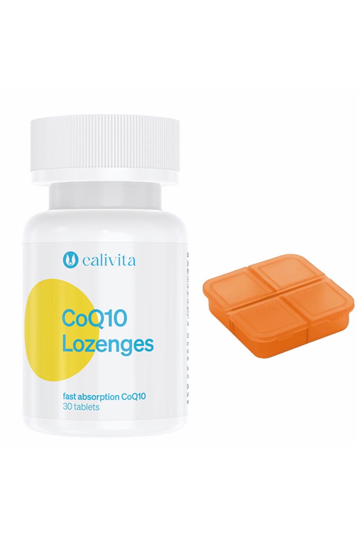 Calivita Set Suplimente Alimentare Și Cutie De Pastile Sublinguale Coenzima Q10 Coq10 Pastile (30 De Tablete) - Calivita - One Size