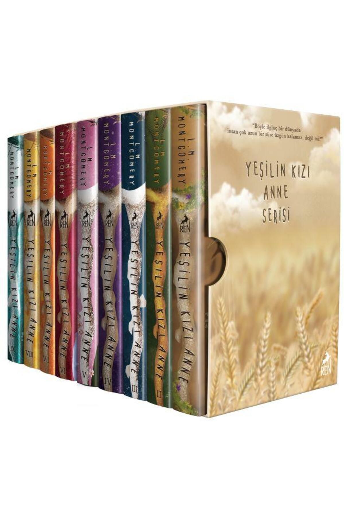 Ren Kitap Yeşilin Kızı Anne 9 Kitap Kutulu Set (Ciltli) / Ren Kitap / L.M. Montgomery