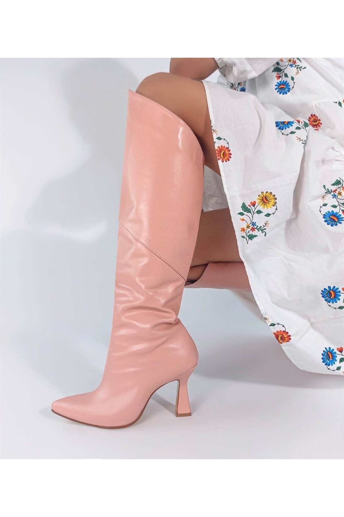 Sibel Shoes Justin Pudra Mat Deri Çizme