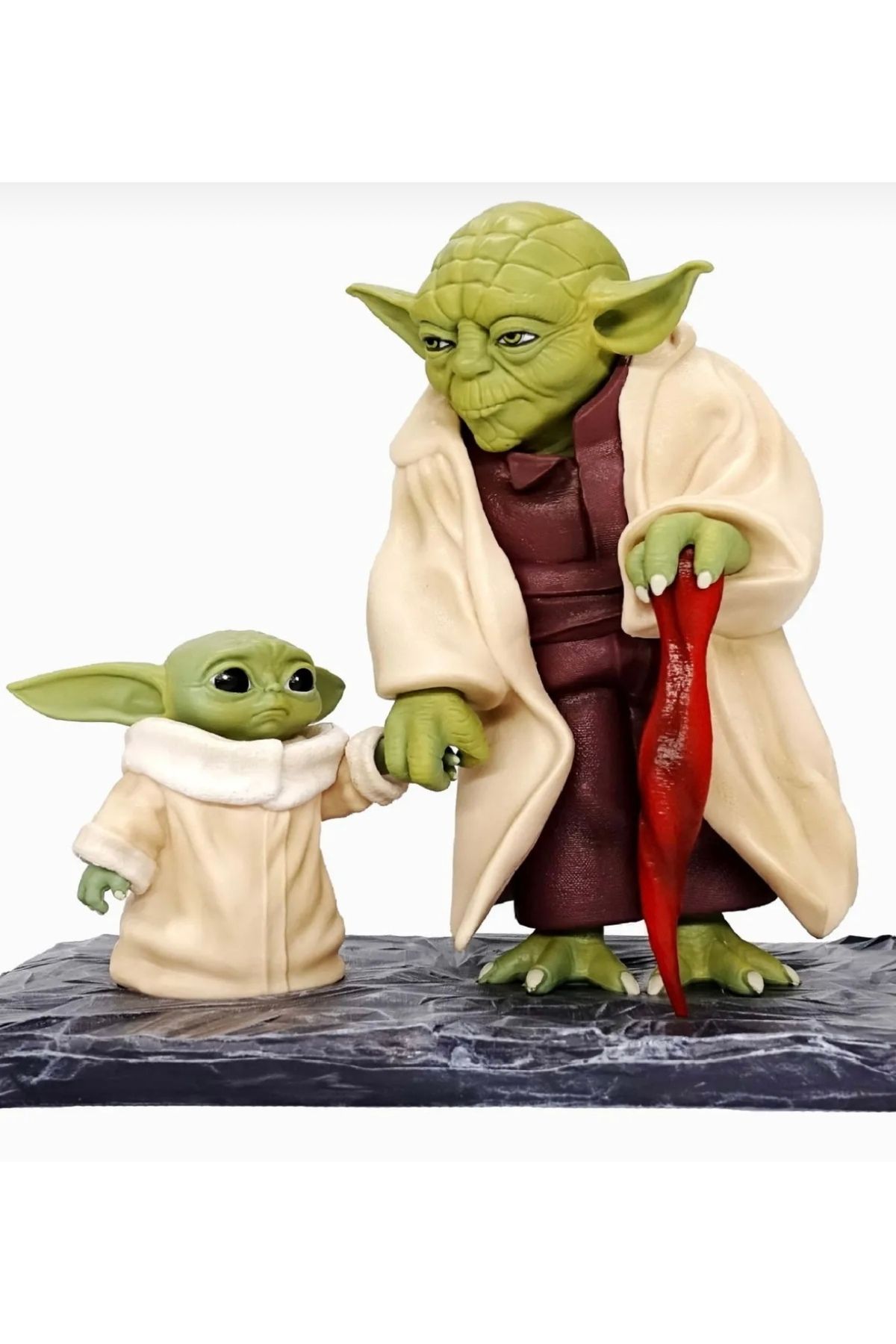 happystoretr Usta Yoda ve Grogu Bebek Yoda Heykeli: