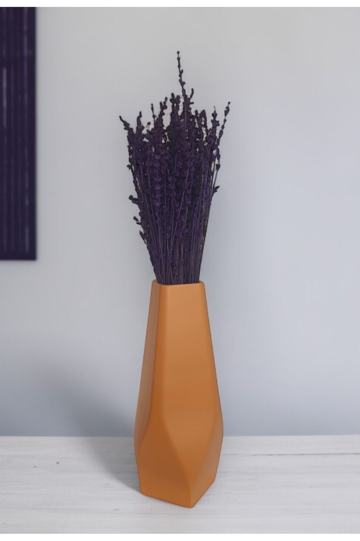 Felis Arte Tall Seramik Vazo, El Yapımı, Minimalist, Dekoratif, Açık Kahverengi