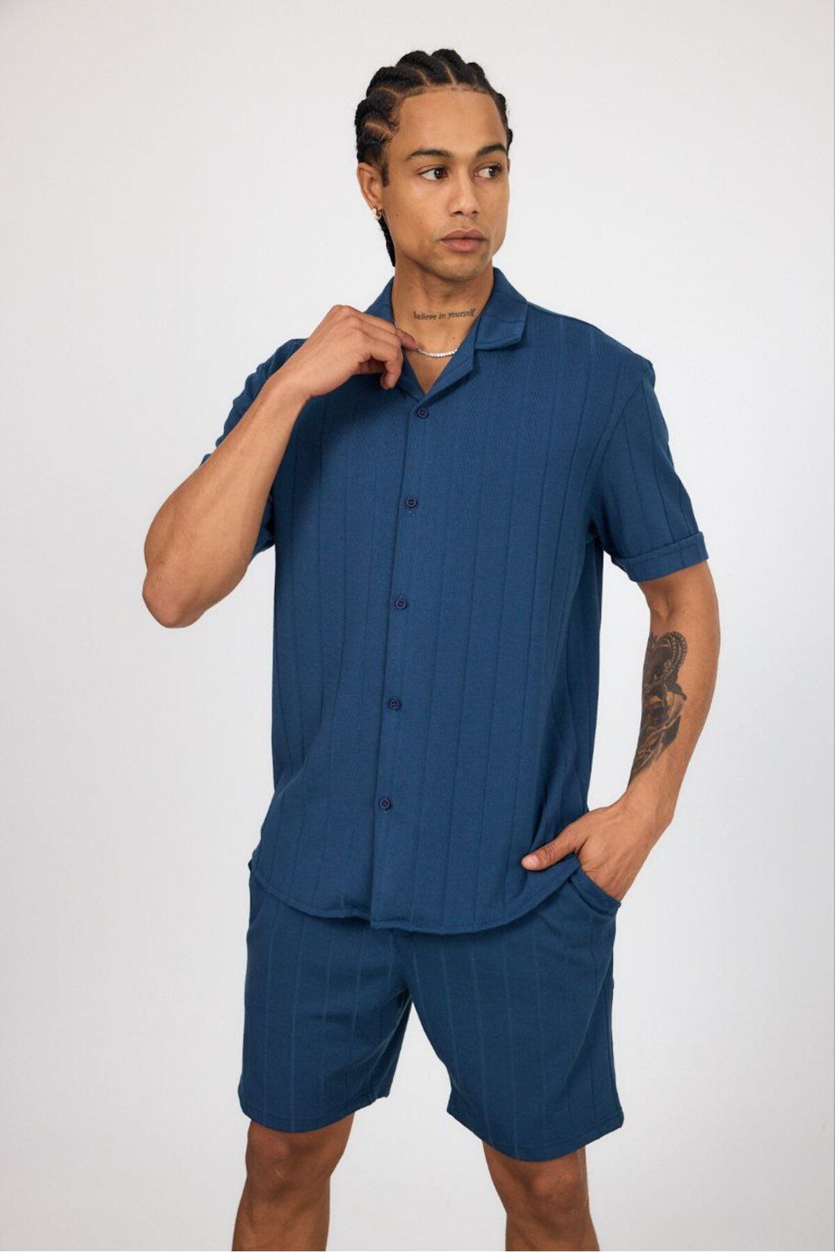 Risk Wear Jakarlı Örme Premium Gömlek