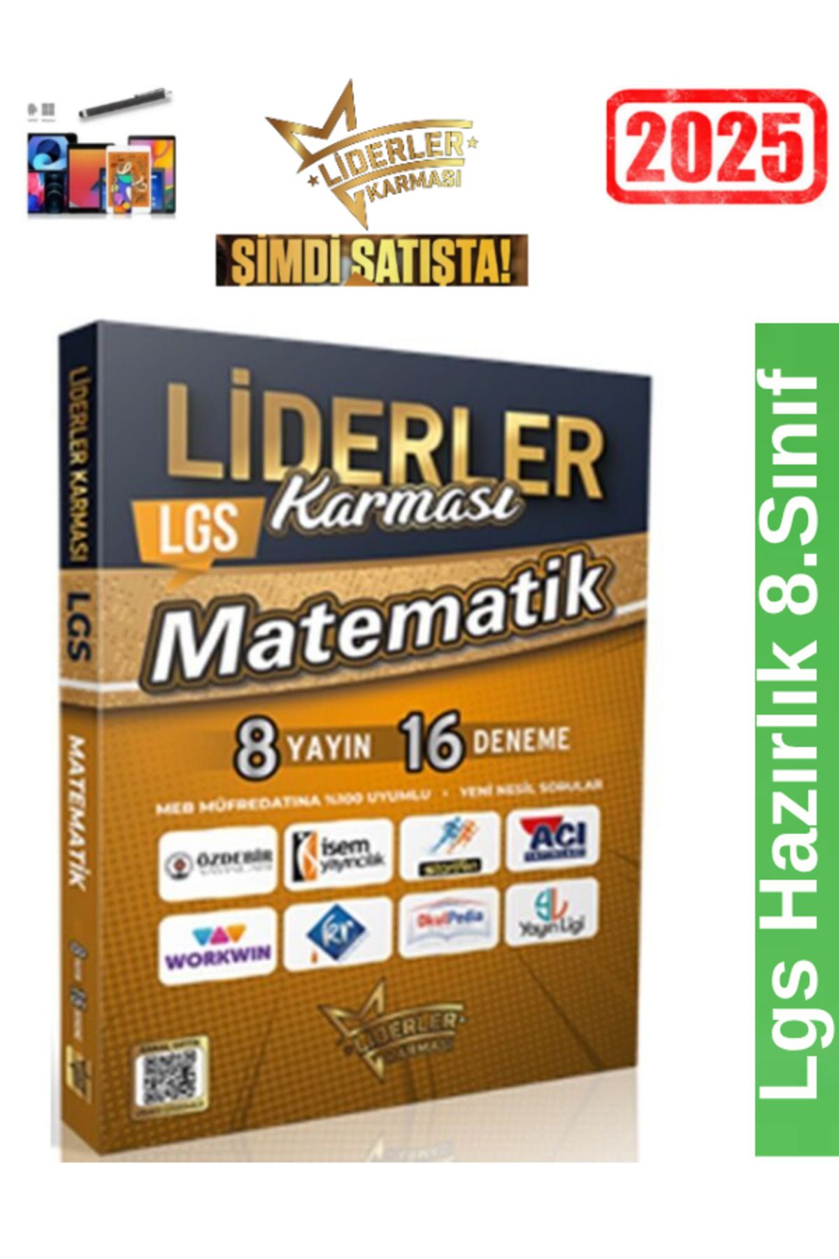 Fenomen Yayıncılık LİDERLER KARMASI YAYINLARI 8.Sınıf Matematik 8 Yayın 16 li Branş Deneme+Android Kalem