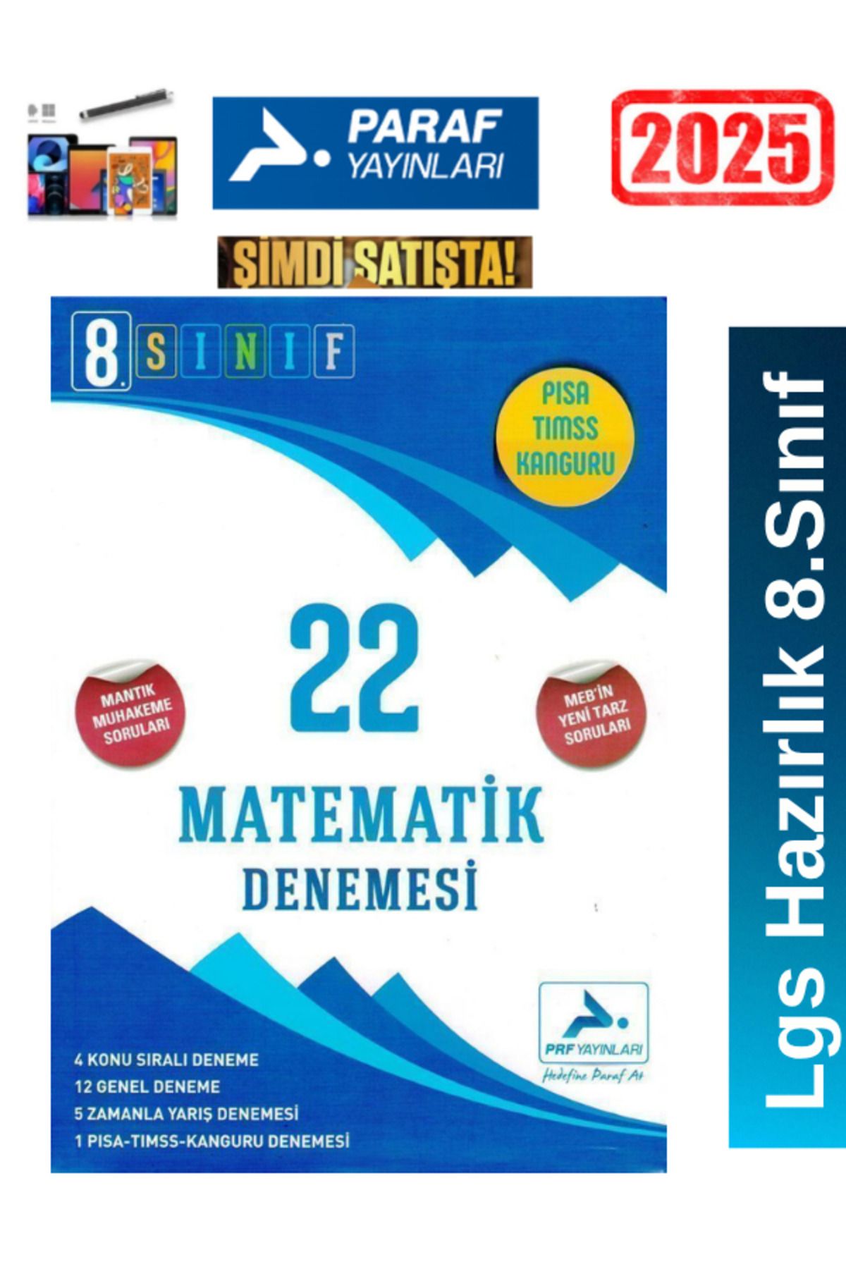 Ens Yayıncılık Paraf Yayınları 8.Sınıf Lgs Hazırlık Matematik 22 li Branş Deneme+Android Kalem