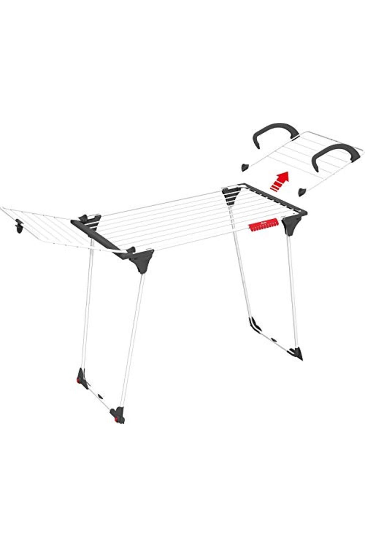 ShopZum Premium 2In1 Masa Çamaşır Askılığı Alüminyum Teller Beyaz - 180 X 57 X 91 Cm