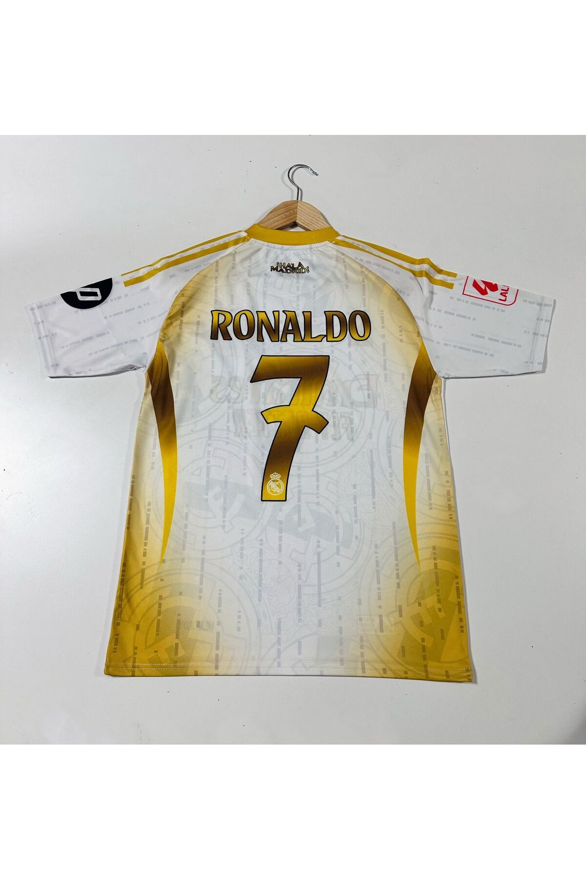 BREATHLESS R.Madridd 2024-25 Yeni Sezon Cristiano Ronaldo Yetişkin Forması (WHİTE-GOLD)