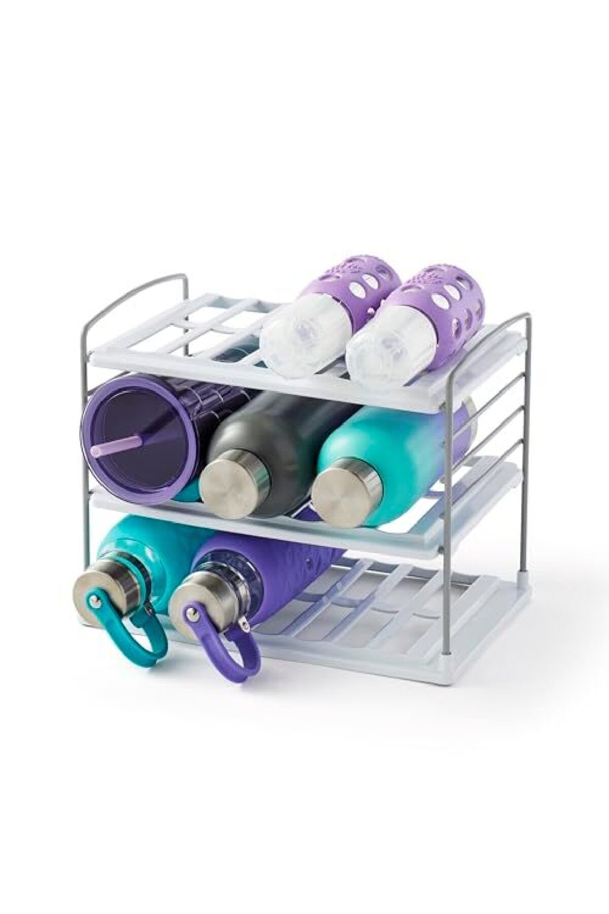 ShopZum Youcopia Upspace Şişeler İçin Dolap Düzenleyici, Ayarlanabilir, 3 Raflı, Beyaz