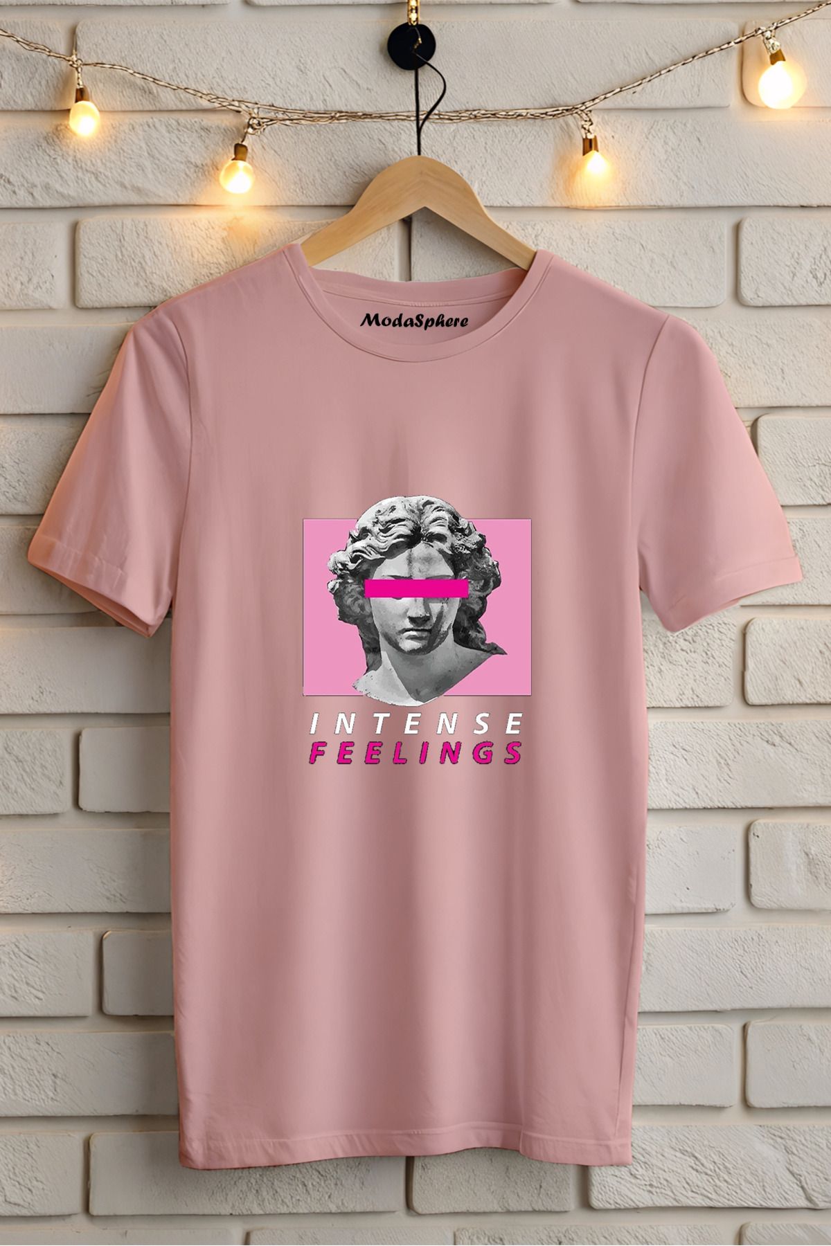 ModaSphere Baskılı Unisex Oversize Tişört Battal Boy