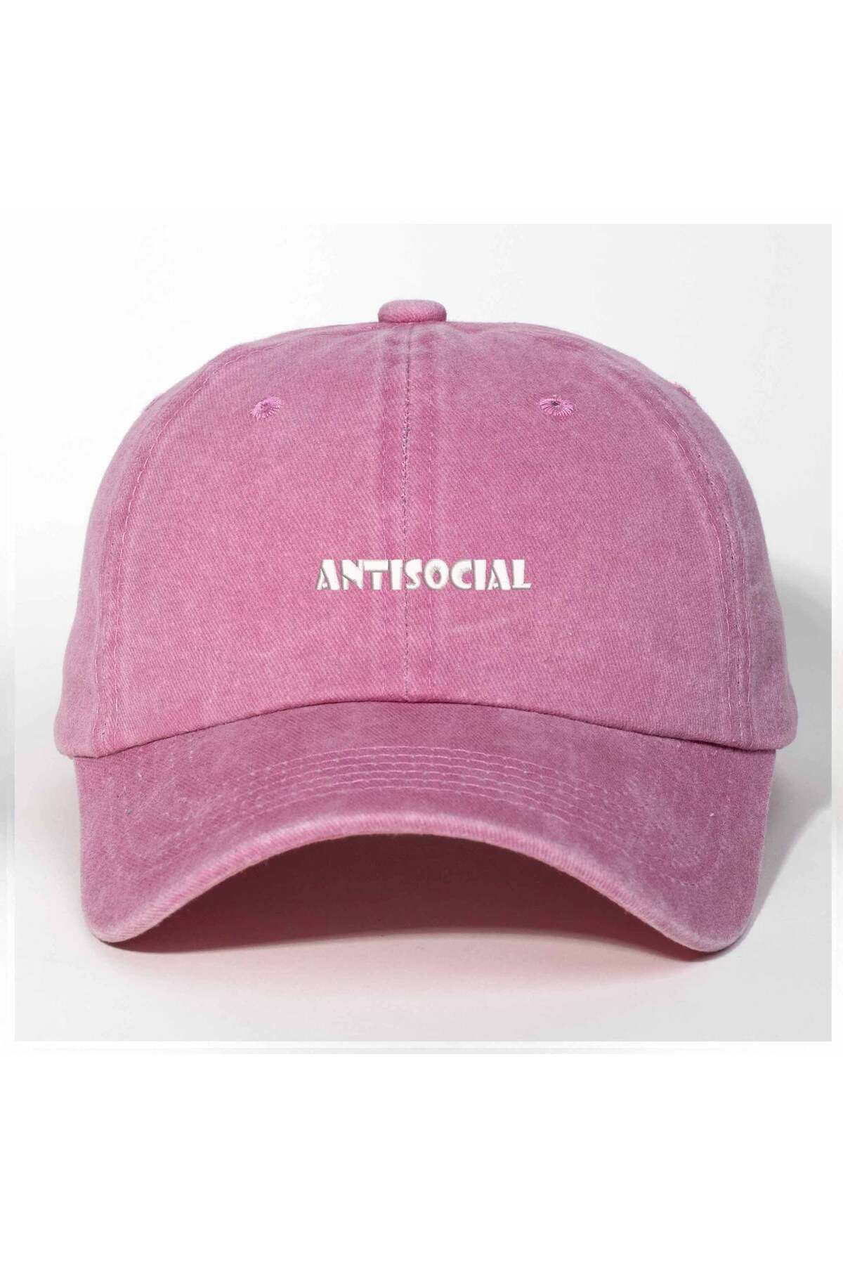 Braver Collection Antisocial Nakışlı Yıkamalı Şapka