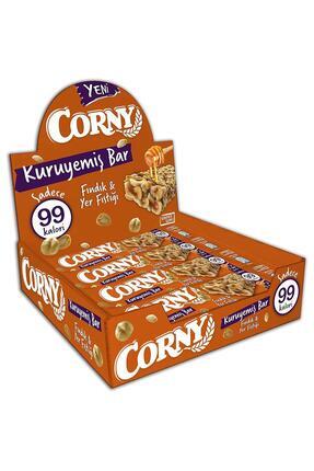 CORNY Fındıklı Yer Fıstıklı Doğal Lif Kaynağı Kuruyemiş Bar 20g x 12 Adet