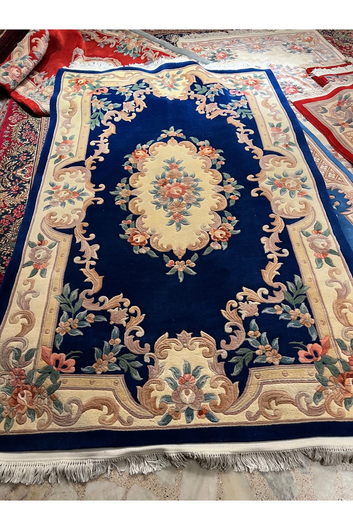RD RAMAZAN DAĞ EL HALI SANATI El Dokuma Kabartmalı Çin Halısıdır Ebat 240x155.