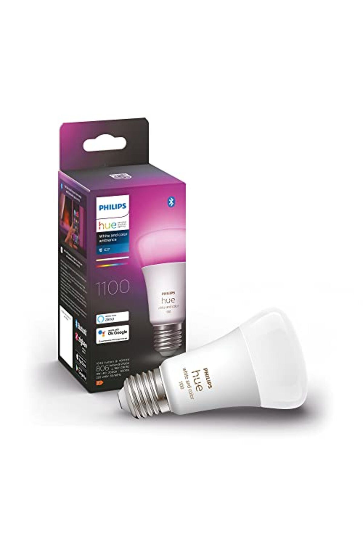 ShopZum Huewca 9-75W Renkli Akıllı Ampul E27 Bluetooth Özellikli