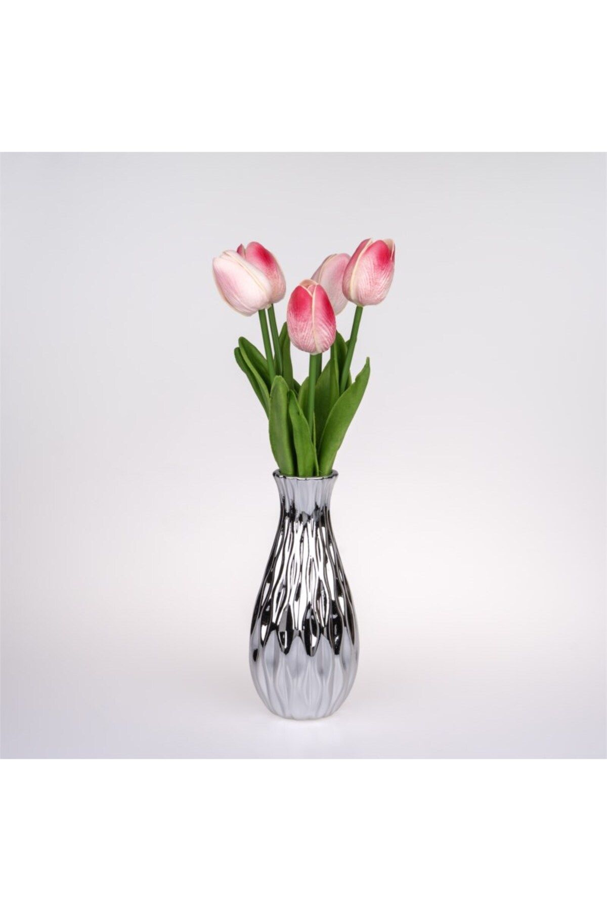 Hinora Seramik 18 Cm Boğumlu Vazo Süs Dekor 18x7,5x7,5cm