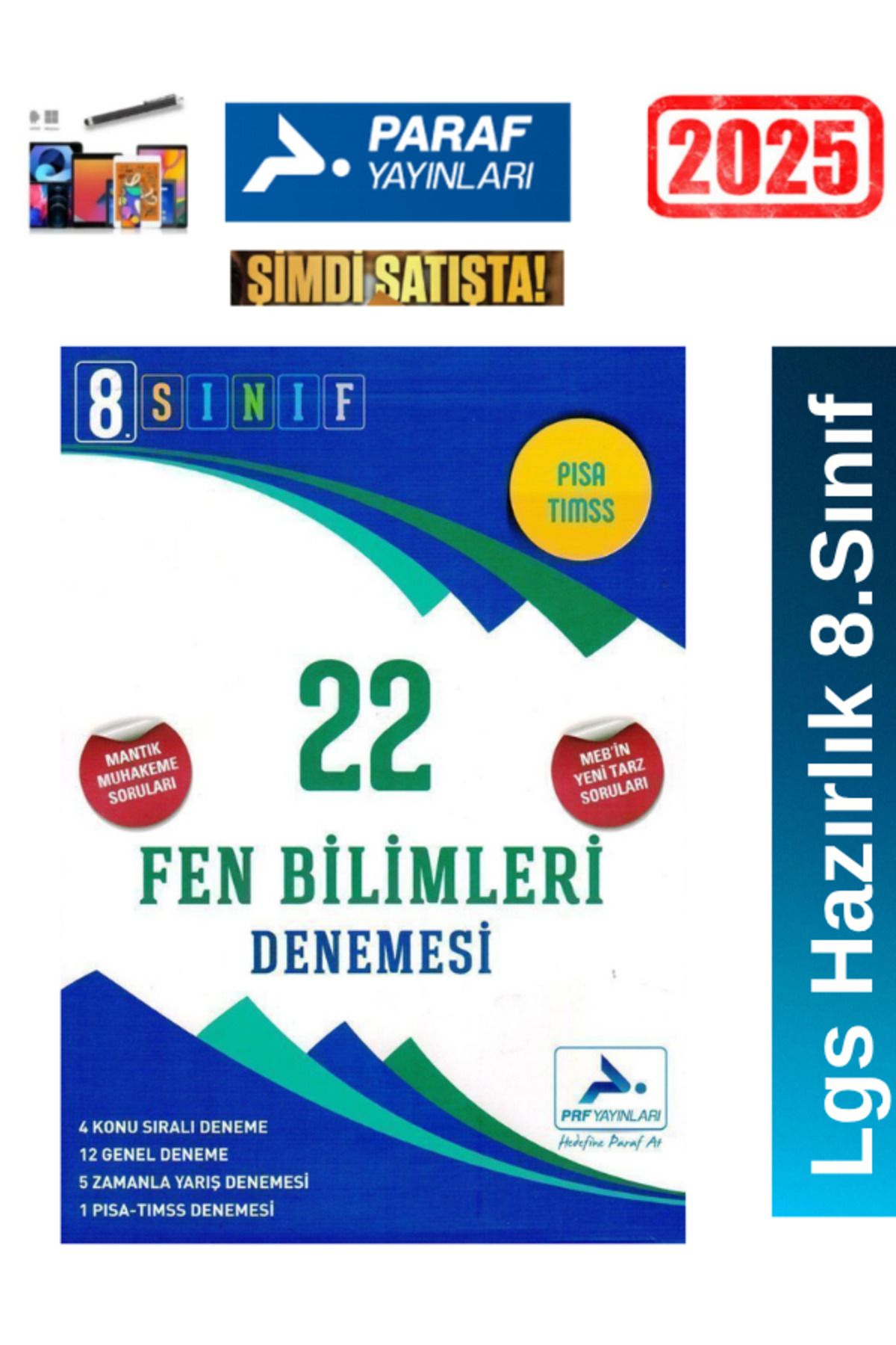 Ens Yayıncılık Paraf Yayınları 8.Sınıf Lgs Hazırlık Fen Bilimleri 22 li Branş Deneme+Android Kalem