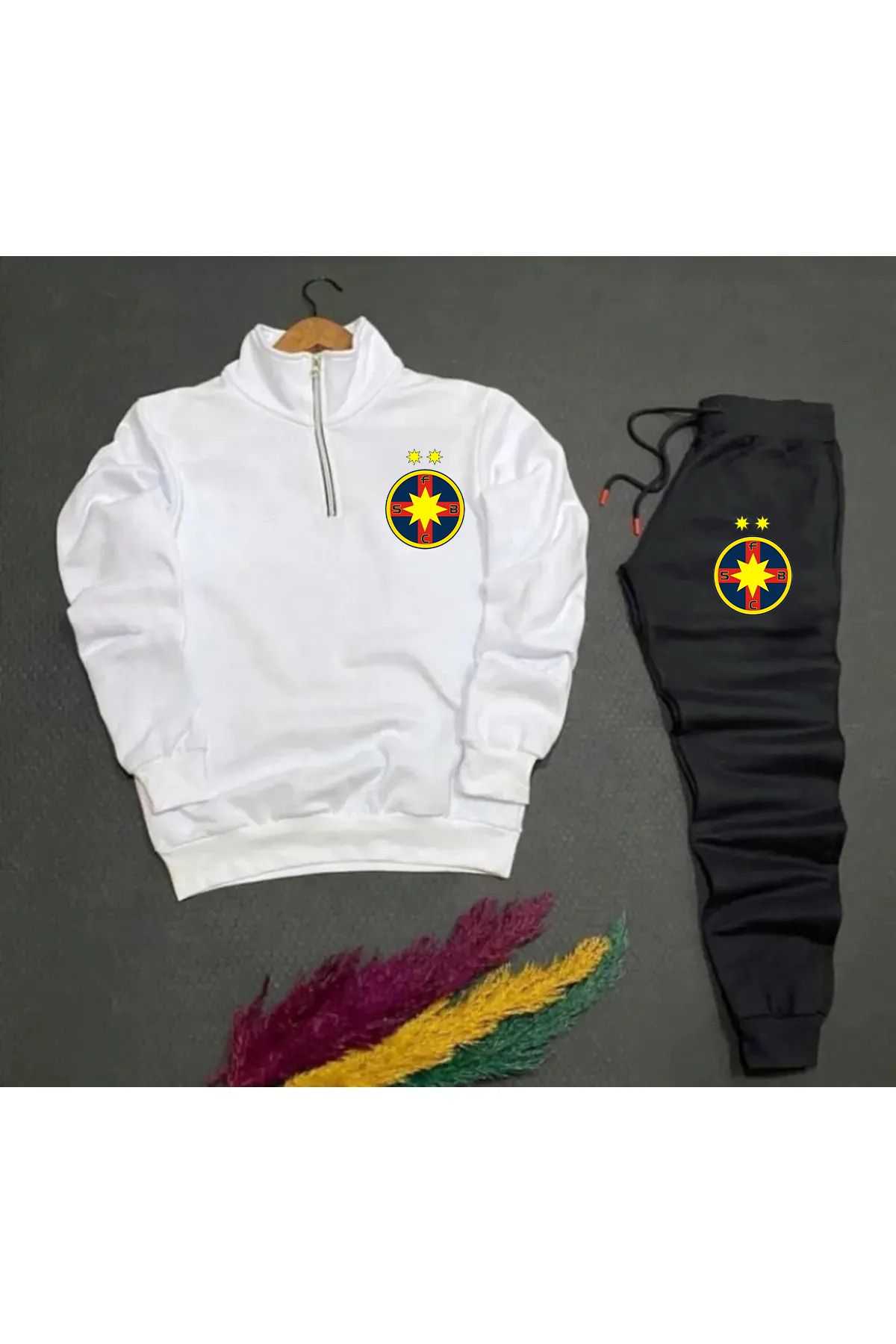 Pisa Art FCSB Fc steaua bucuresti Sweatshirt + Eşofman Altı 2'li kombin Takım