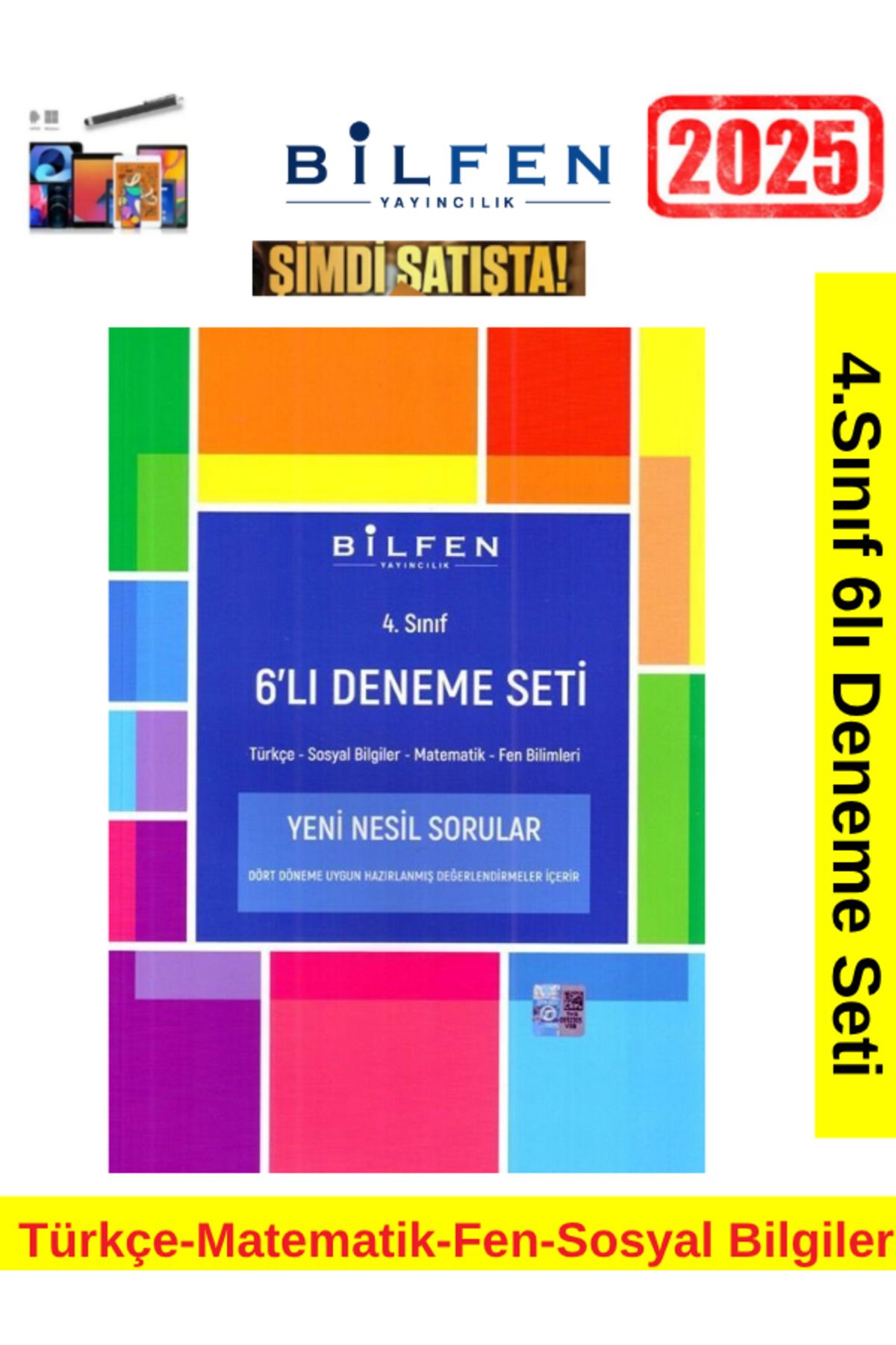 Bilfen Yayıncılık Güncel 4.Sınıf 6lı Deneme Seti+Android Kalem(Yeni Nesil Türkçe-Matematik-Fen-Sosyal Bilgiler)