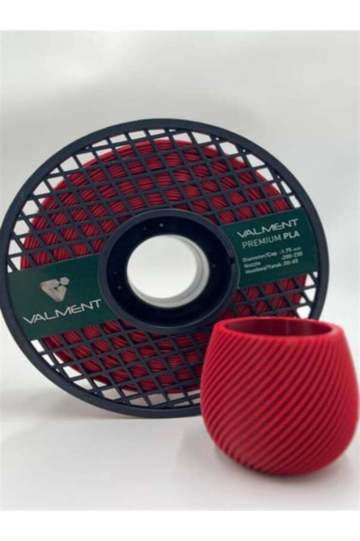 Valment Filament PLA + 1,75mm Premium-Koyu Kırmızı