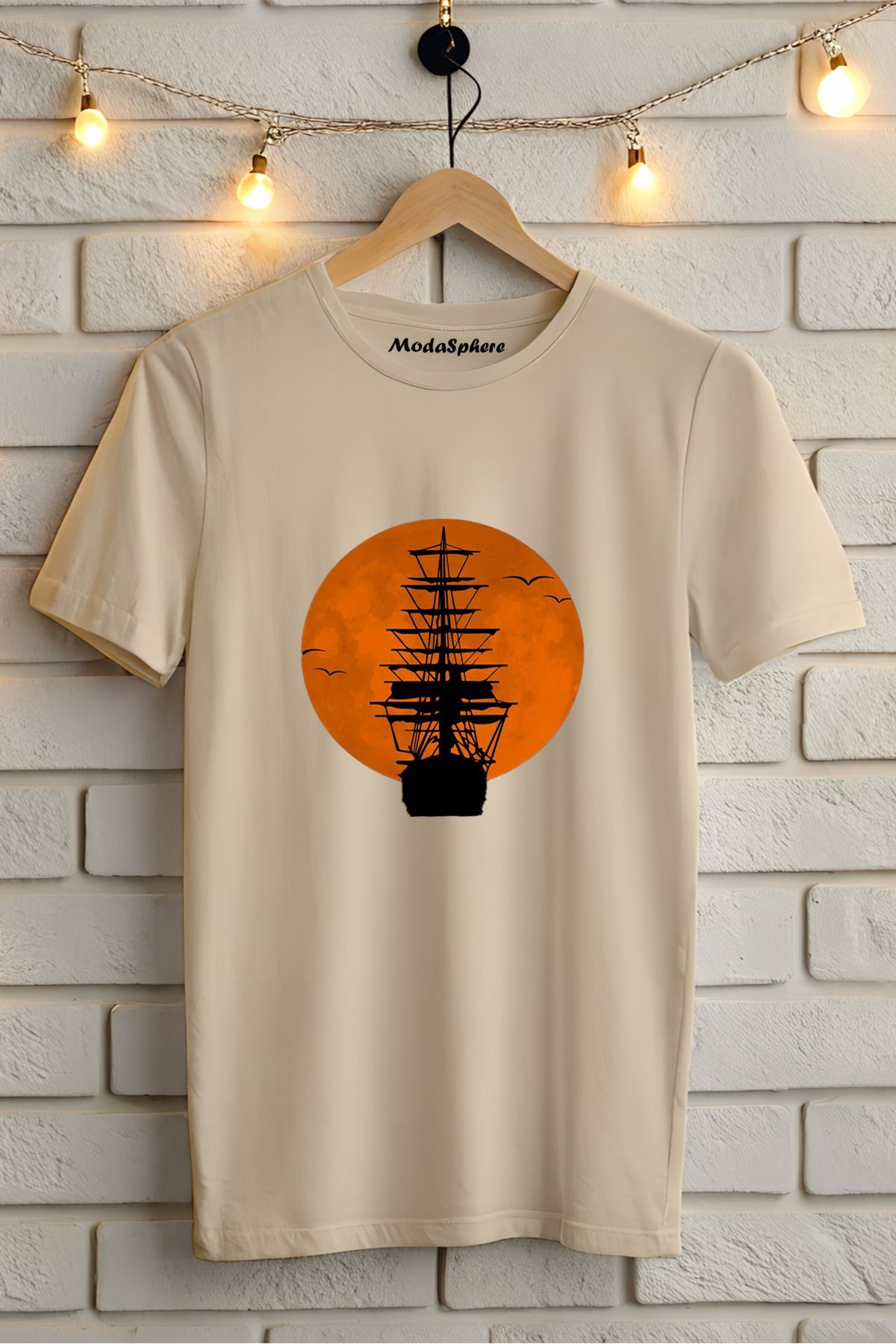 ModaSphere Baskılı Unisex Oversize Tişört Battal Boy