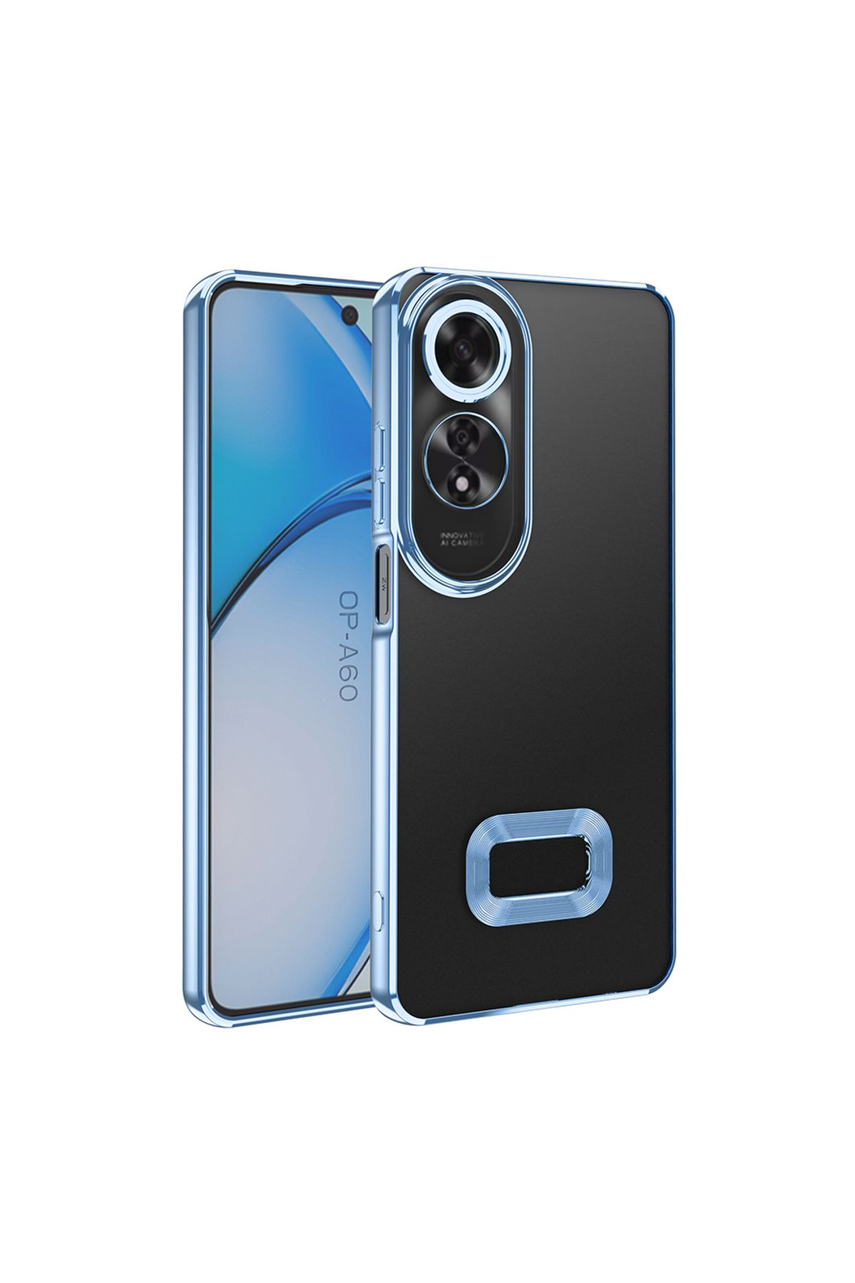 batuteknoloji Oppo A60 Kılıf Kamera Korumalı Logo Gösteren Zore Omega Kapak
