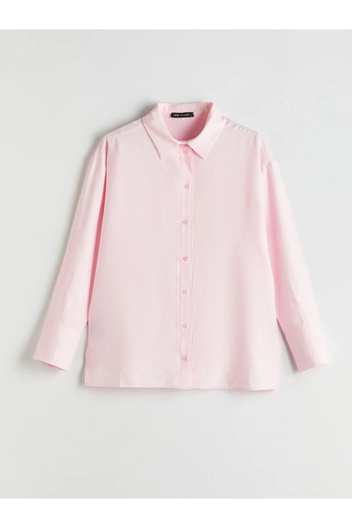 LC Waikiki LCW Modest Pembe Loose Fit Kadın Gömlek Tunik