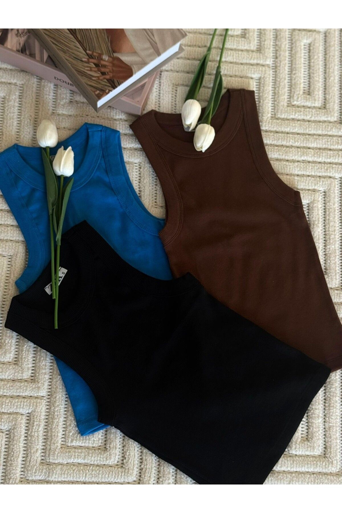 byserayakyol Halter Yaka Kaşkorse Normal Boy 3'lü Set Body