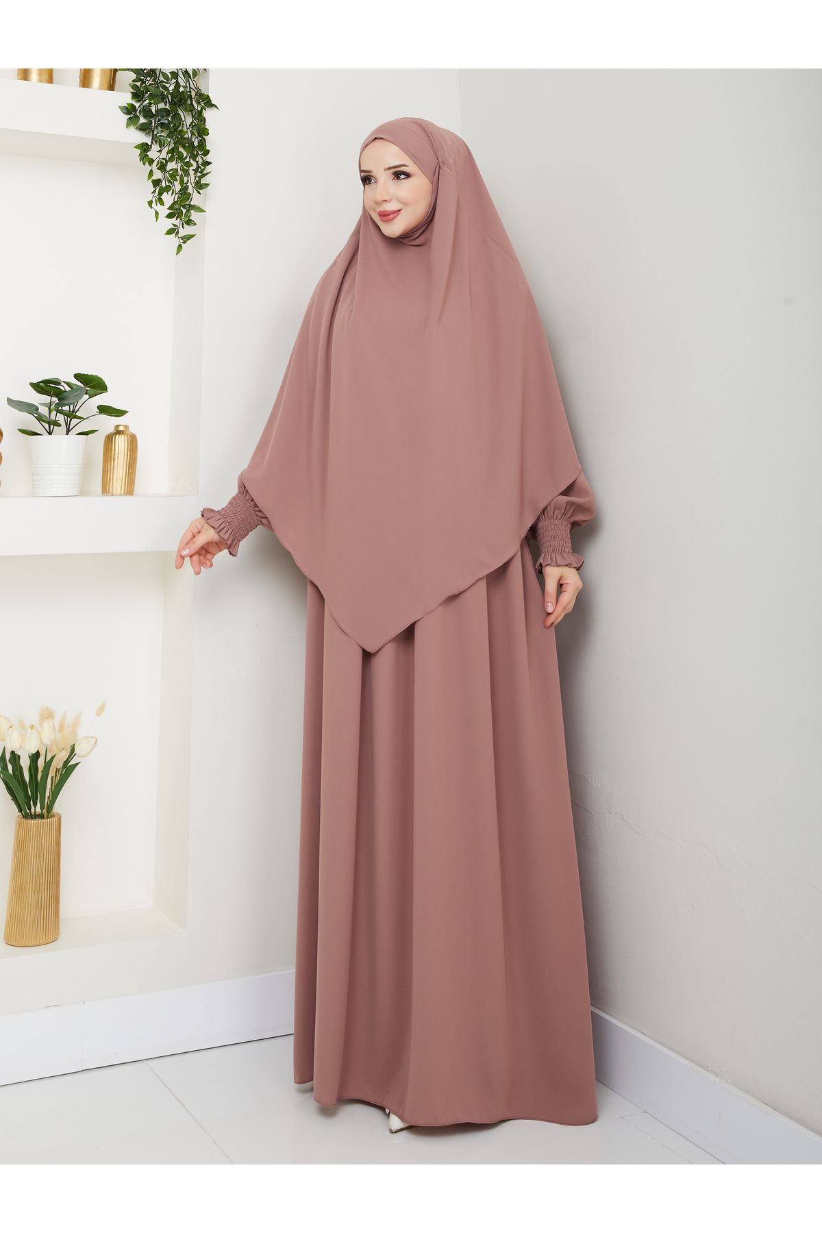Rüyam Moda Vera Elbise Sufle Gipe Lastik Kollu 3'lü Takım