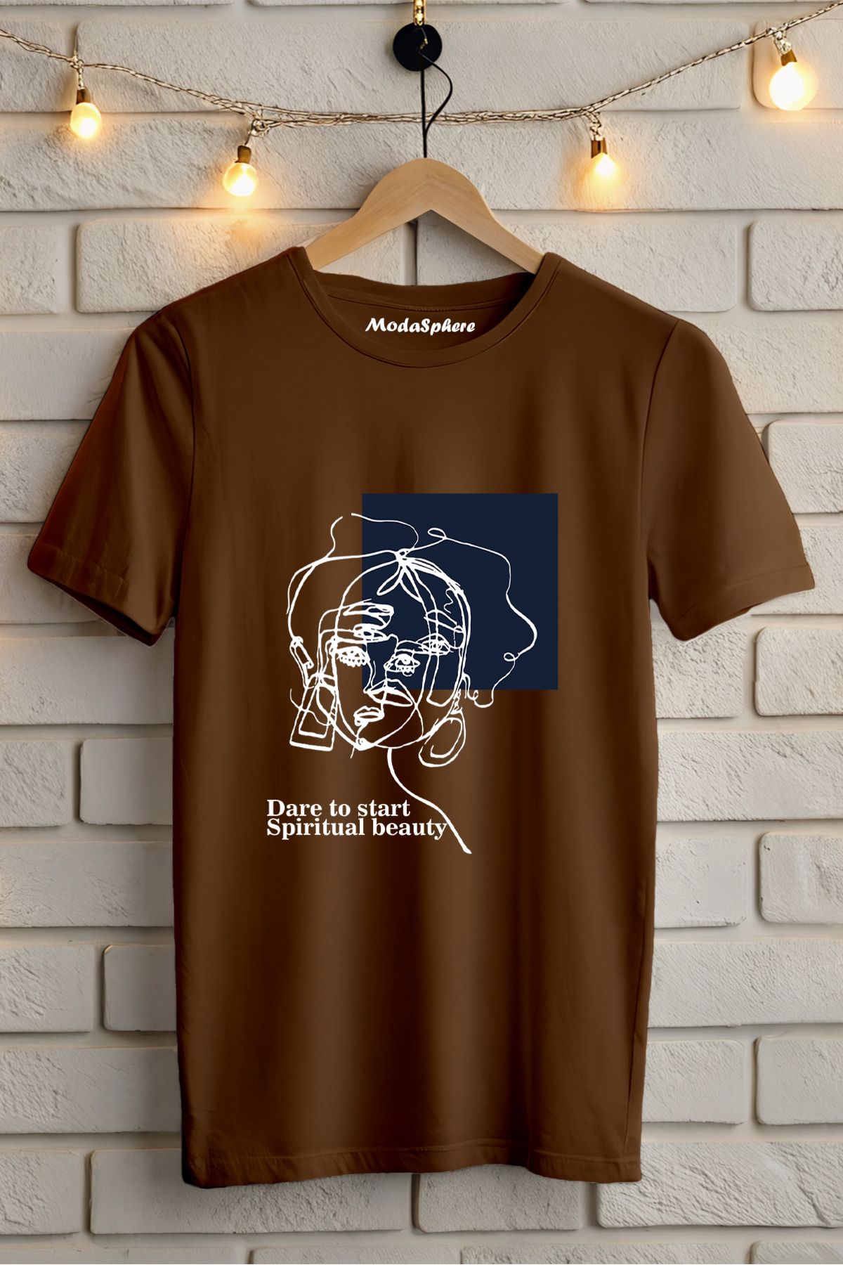 ModaSphere Baskılı Unisex Oversize Tişört Battal Boy