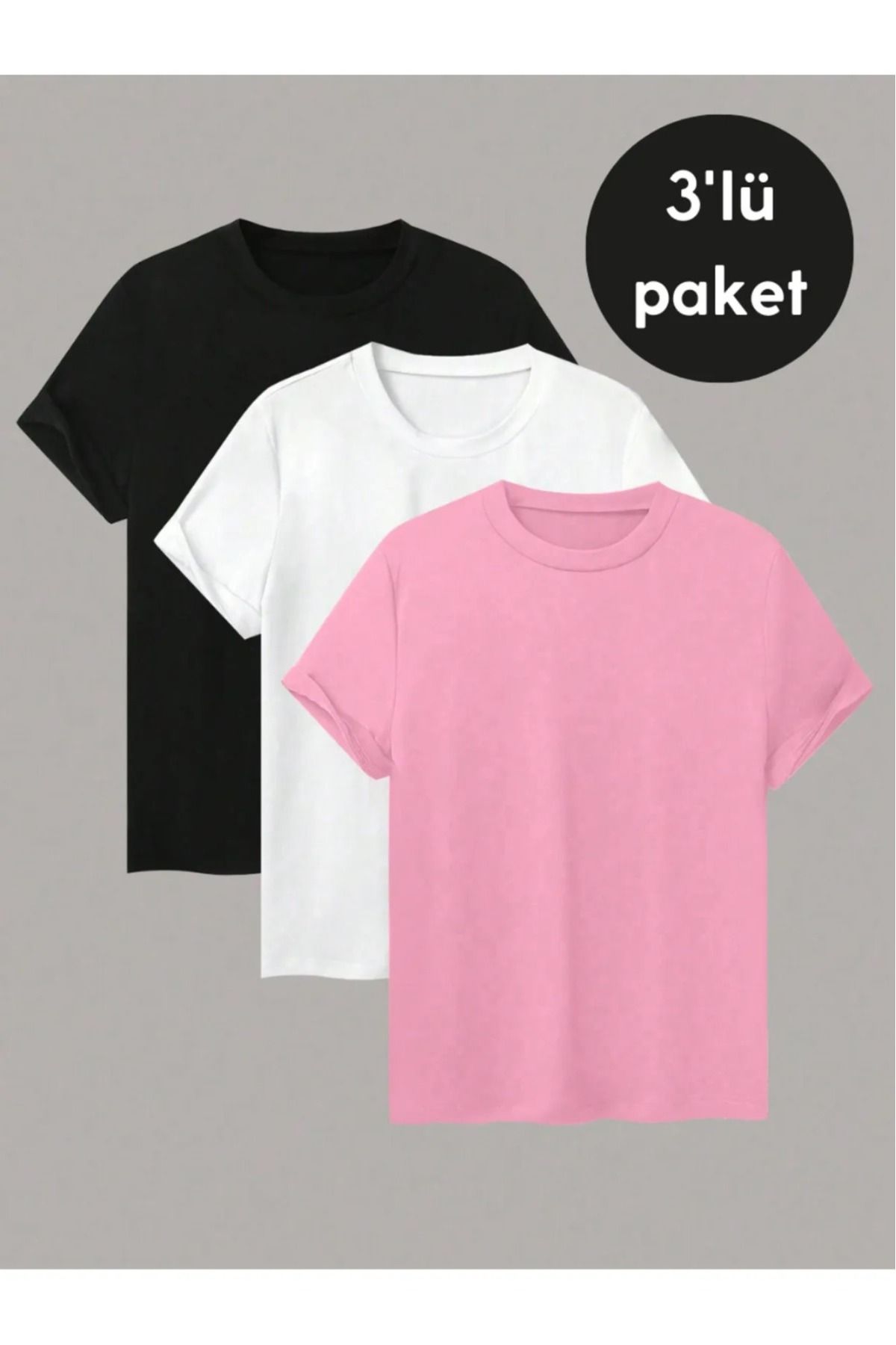 Cotton Candy Süper Kalite Kadın %100 Pamuk Mint Bisiklet Yaka Oversize Boyfriend T-shirt