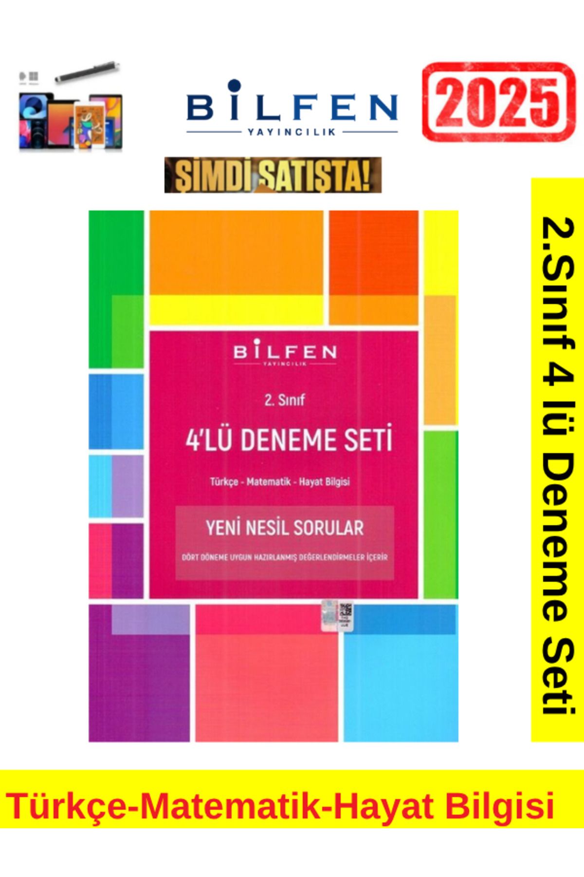Bilfen Yayıncılık Güncel 2.Sınıf 4 lü Deneme Seti+Android Kalem(Yeni Nesil Sorular-Türkçe-Matematik-Hayat Bilgisi)