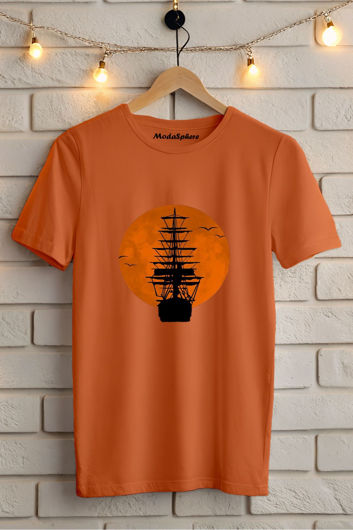 ModaSphere Baskılı Unisex Oversize Tişört Battal Boy