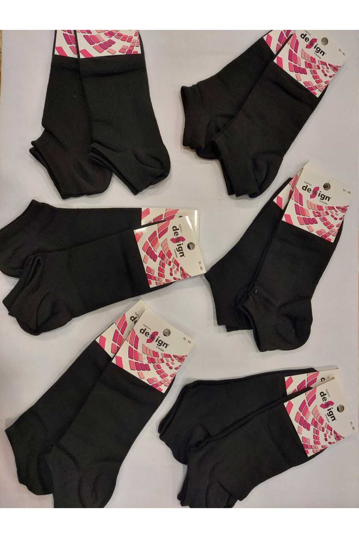 RBS SOCKS KADIN PAMUKLU NAYLONSUZ KISA PATİK ÇORAP 12'Lİ