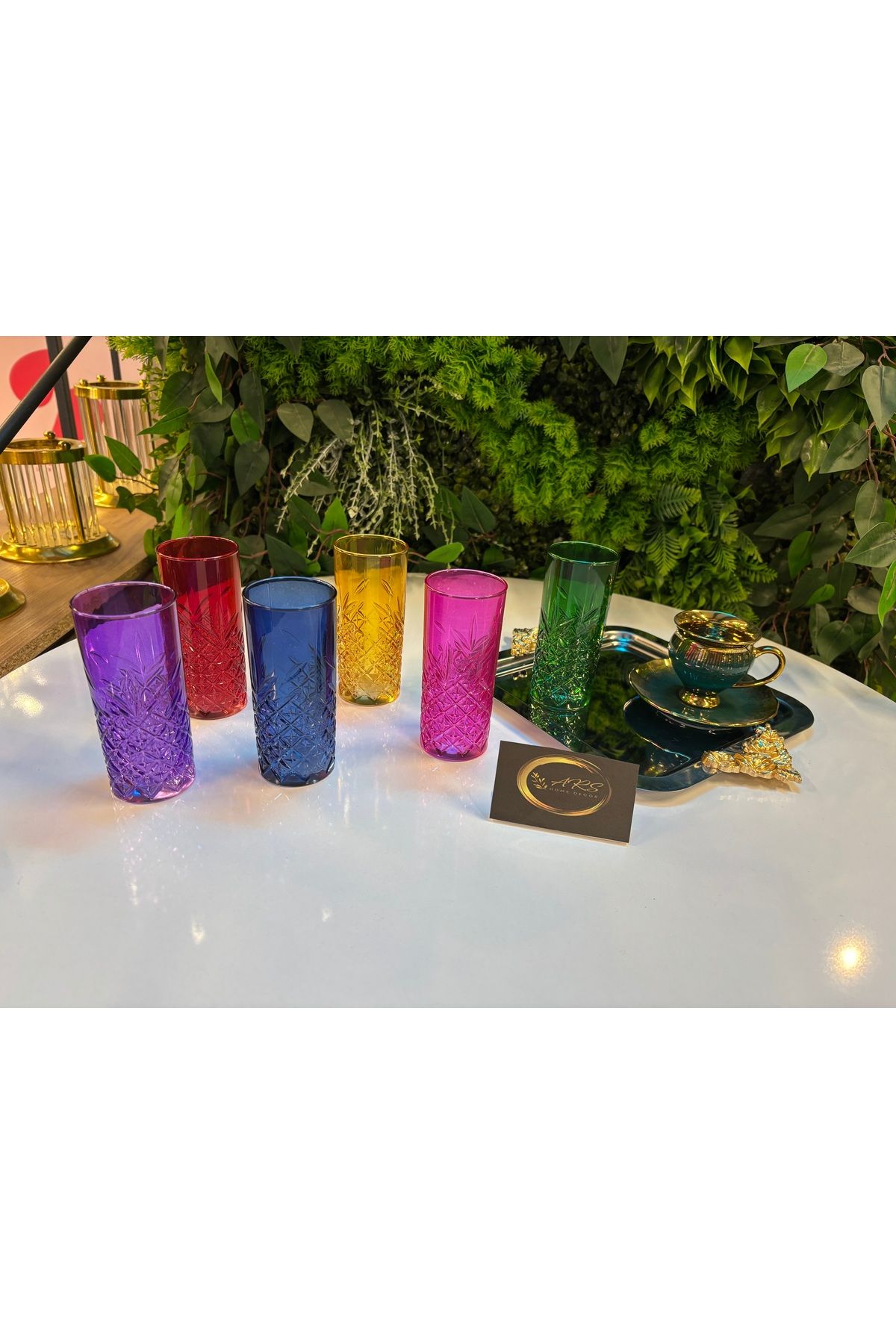 ARS HOME DEKOR ARS Paşabahçe Timeless Renkli Kahve Yanı Bardağı, Soda-Limonata-Meşrubat Bardağı