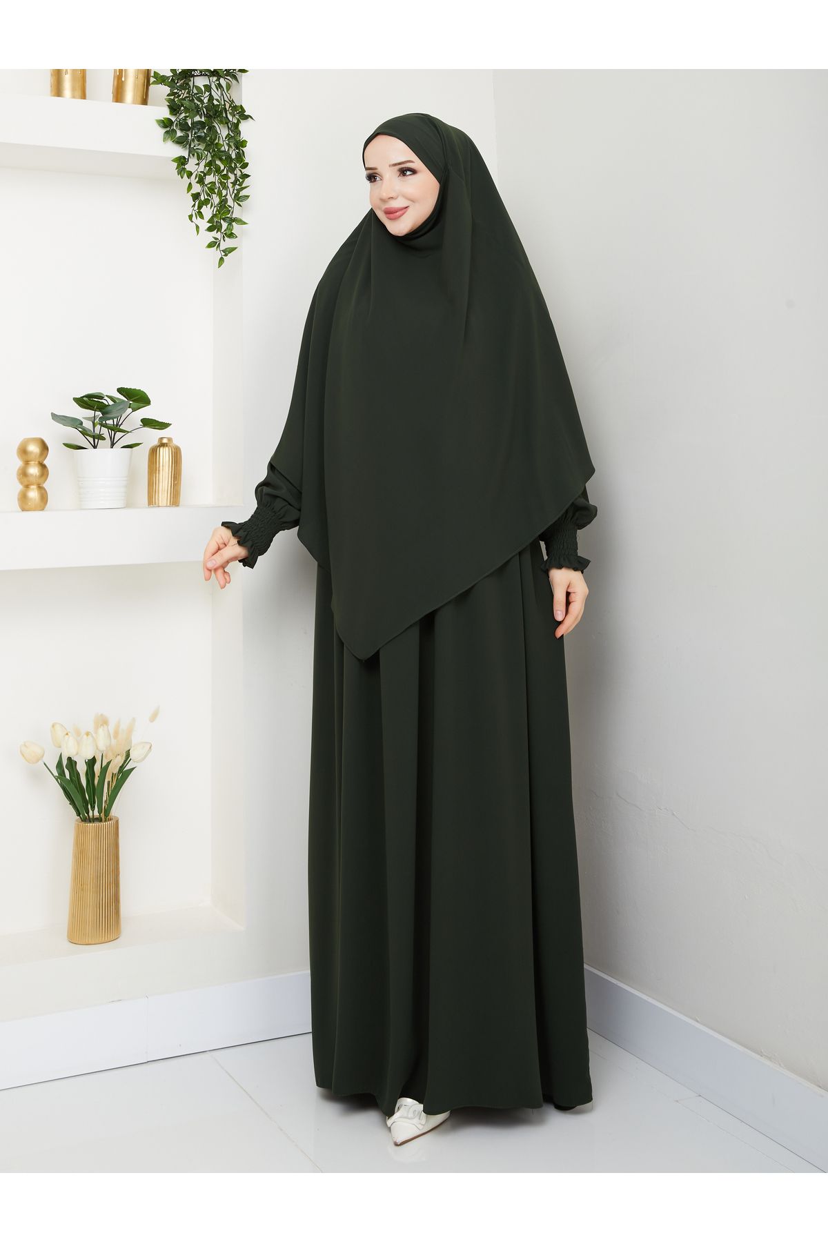 Rüyam Moda Vera Elbise Sufle Gipe Lastik Kollu 3'lü Takım