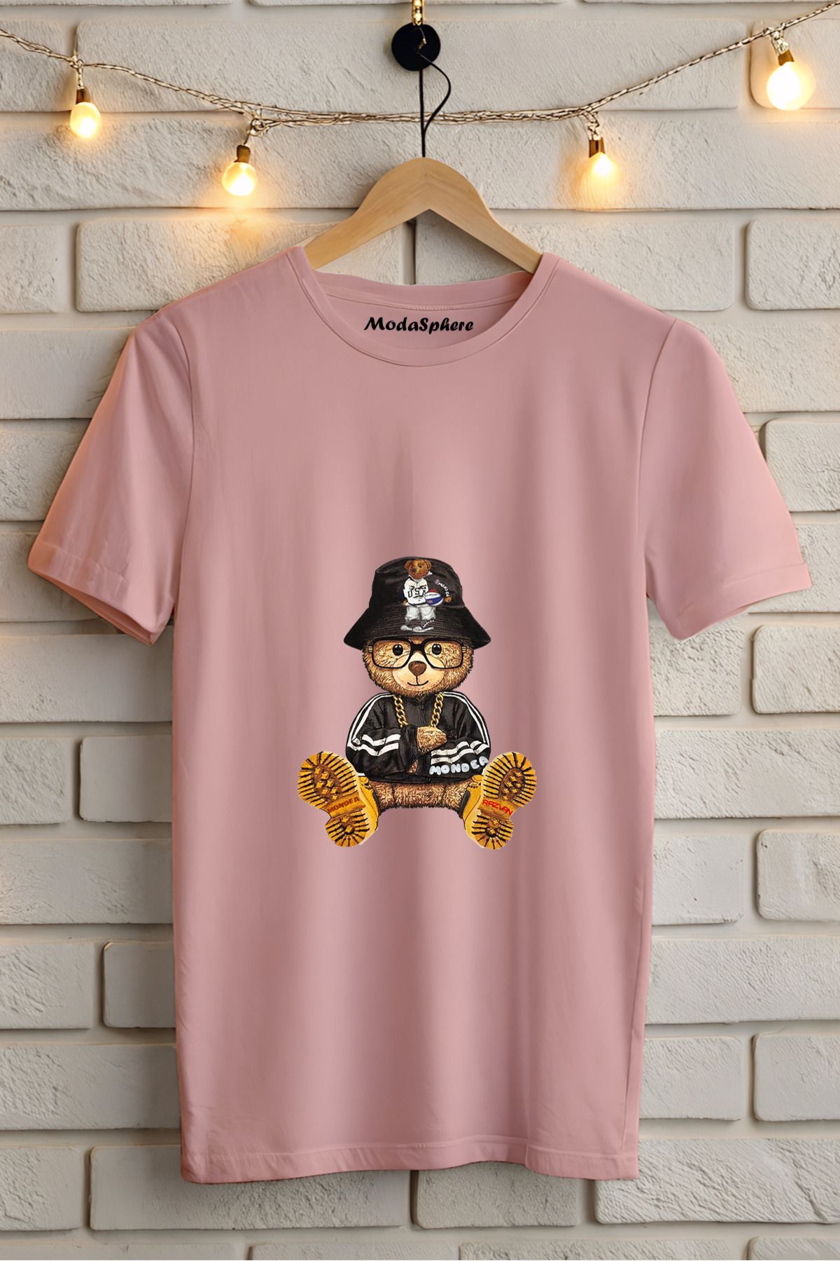 ModaSphere Baskılı Unisex Oversize Tişört Battal Boy