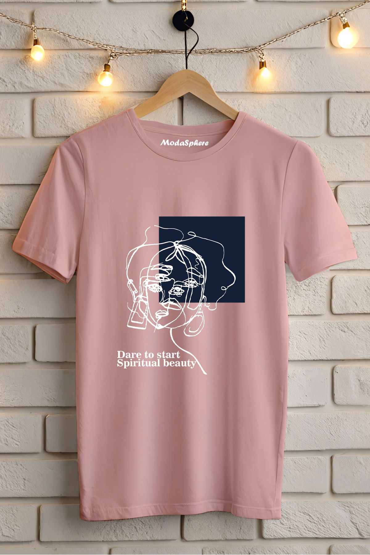 ModaSphere Baskılı Unisex Oversize Tişört Battal Boy