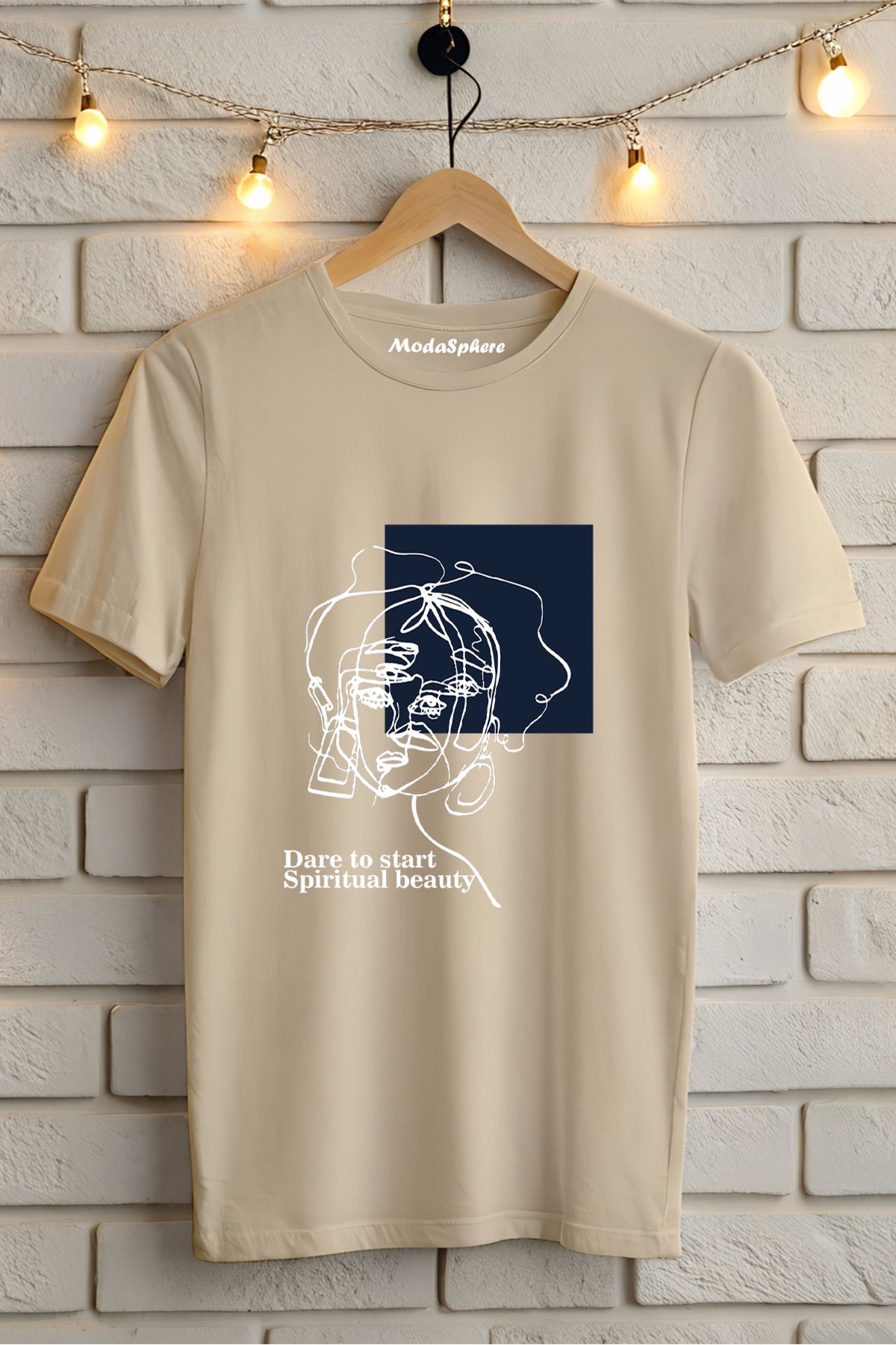 ModaSphere Baskılı Unisex Oversize Tişört Battal Boy