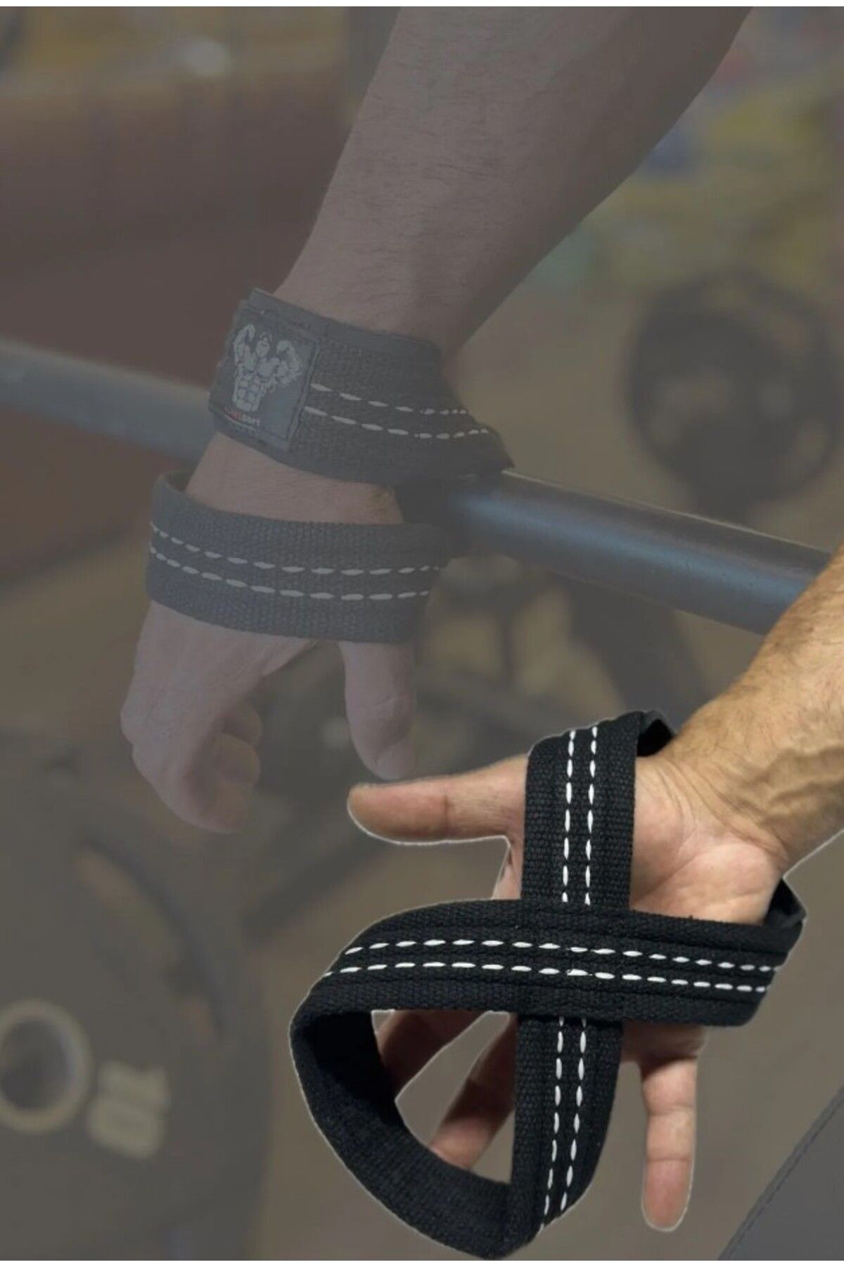 DSport 8 Loop Halter Kayışı – Lifting Straps 1 Çift | Ağırlık Kaldırma Ve Deadlift Için Kaymaz)
