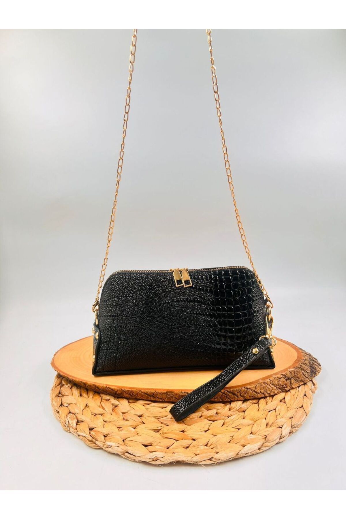 ARB El Çanta Zincir Çapraz Askılı Clutch Modern Şık El Çantası