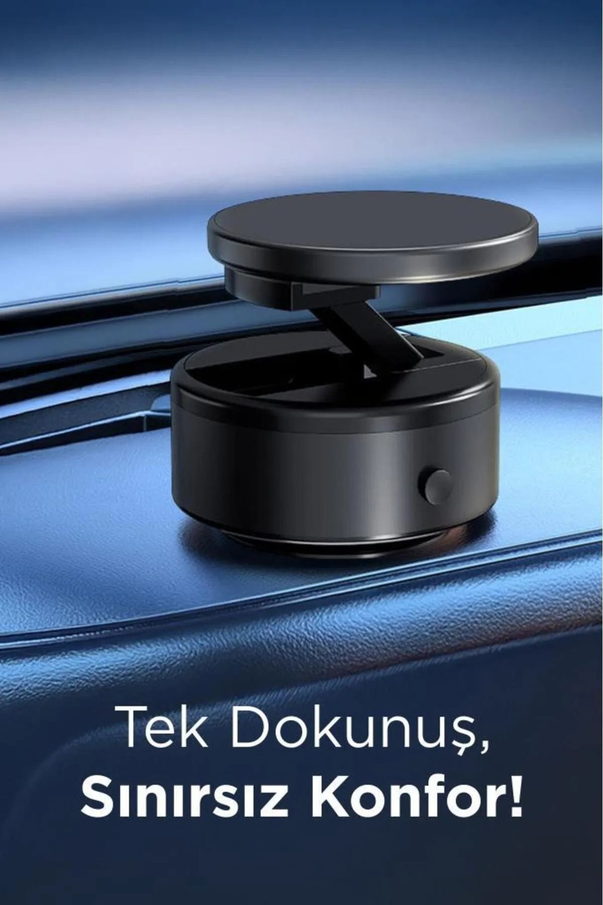 EN SİGA Siyah Manyetik Adsorpsiyon Vakumlu Kompakt Telefonu Tutucu