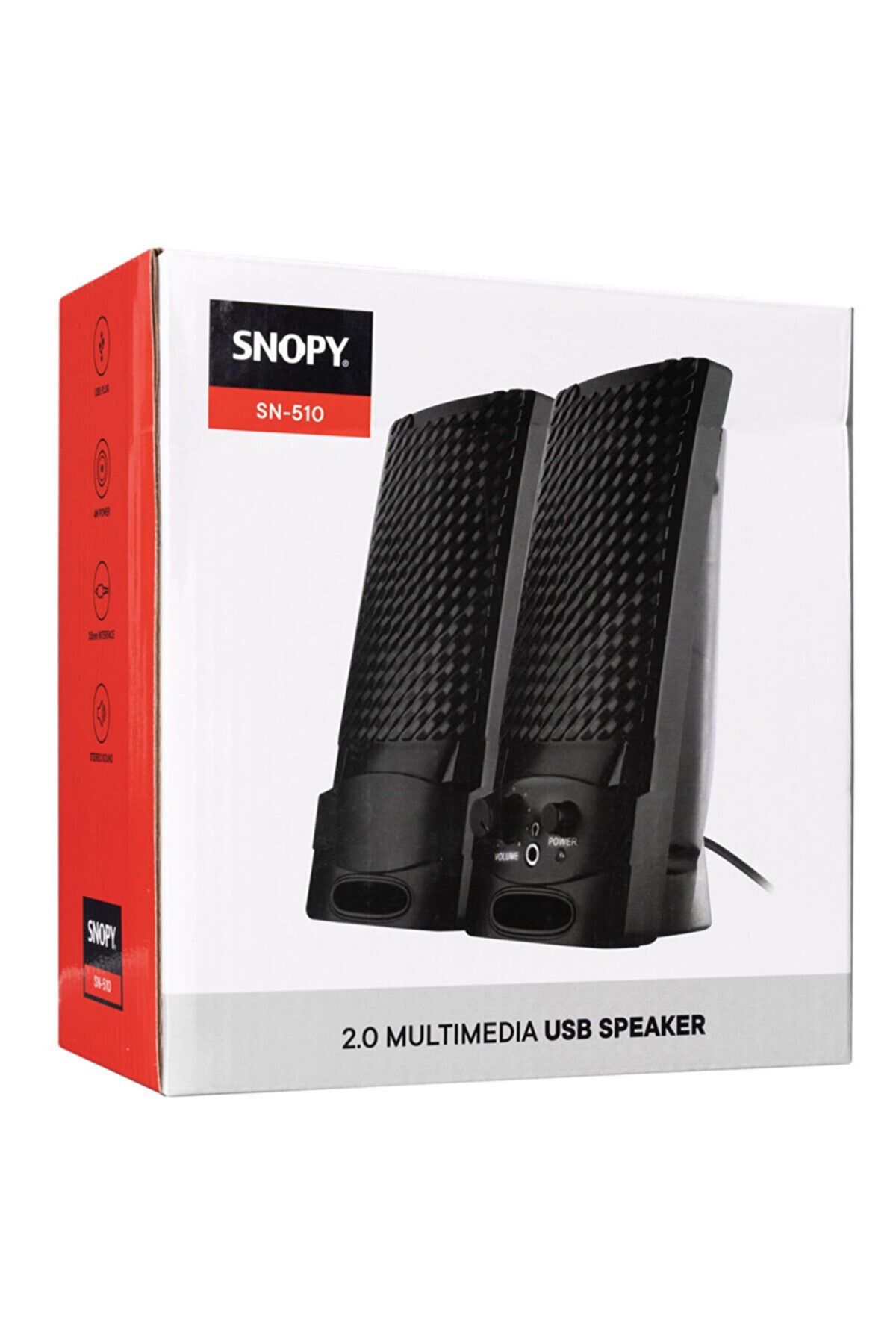 POEBGO FAMİLY'S SNOPY SN-510 3 WATT USB 2.0 SİYAH 1+1 SPEAKER (5162)