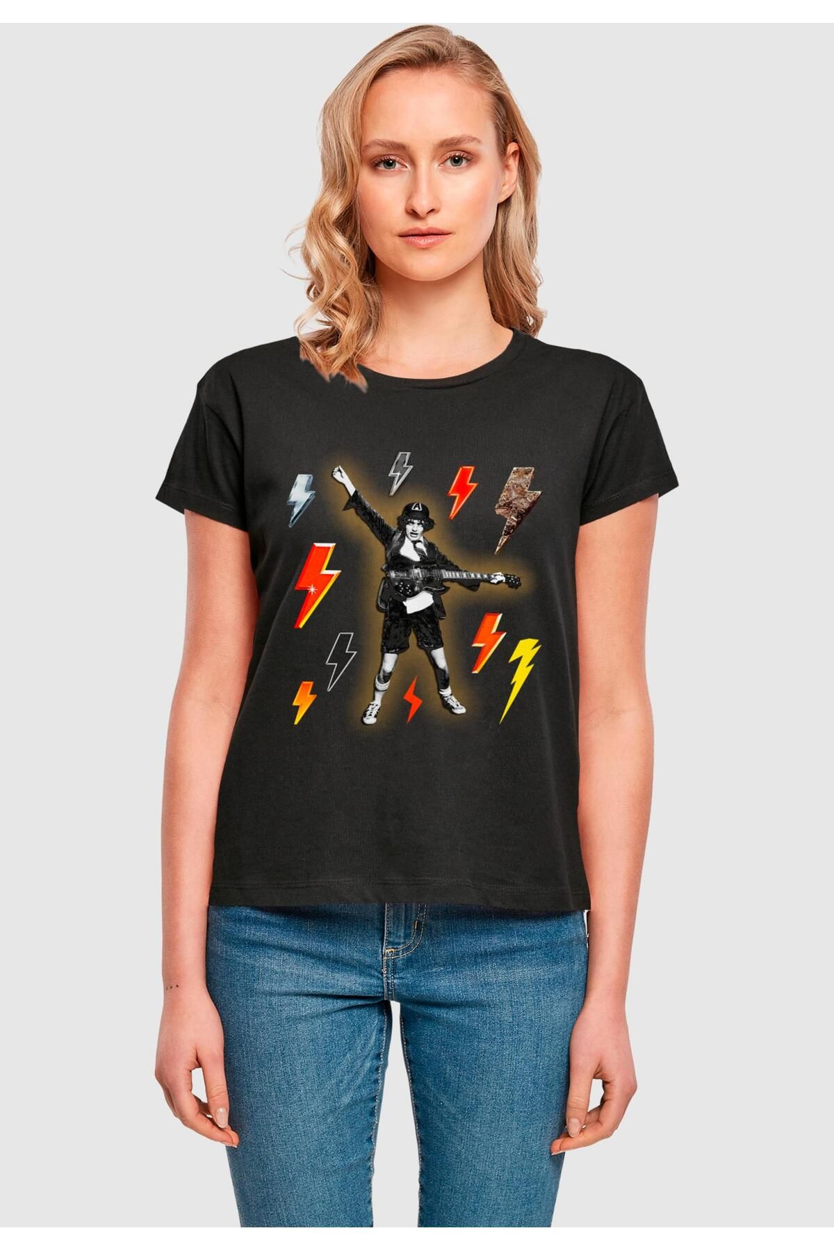 Merchcode-Damen Ladies Acdc - 50th Bolt Array Box Tee 3