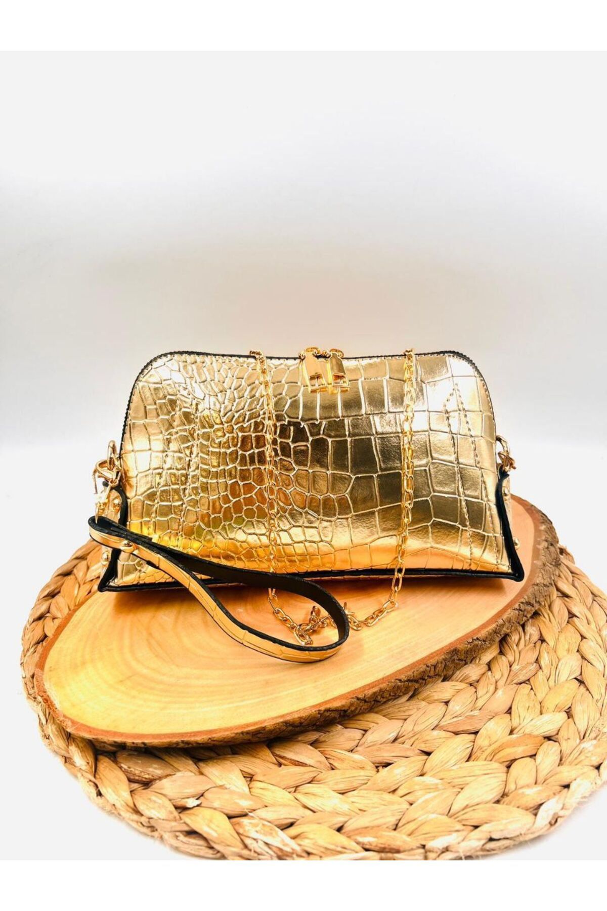 ARB El Çanta Zincir Çapraz Askılı Clutch Modern Şık El Çantası
