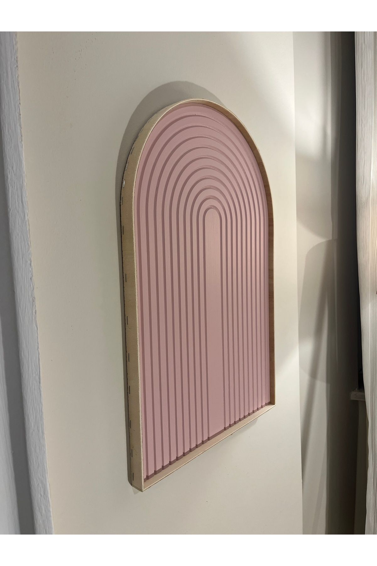 CIGILWOOD PINK BELT AHŞAP BOHEM TABLO ( ÇOCUK ODALARI İÇİN UYGUNDUR)