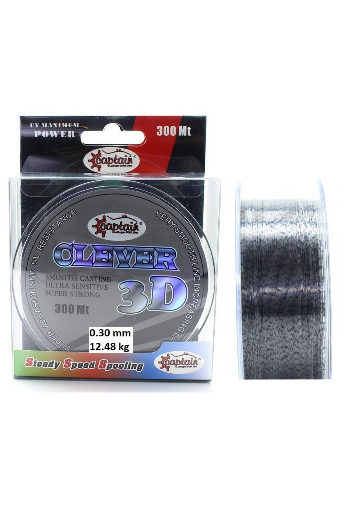CAPTAIN Clever 3D 300m 0.30mm Monofilament Misina Black Camou