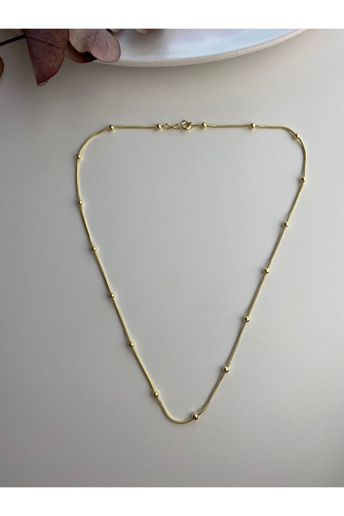 Kashe Accessuar Xuping 14Ayar Altın Rengi Dorika Kolye 45cm