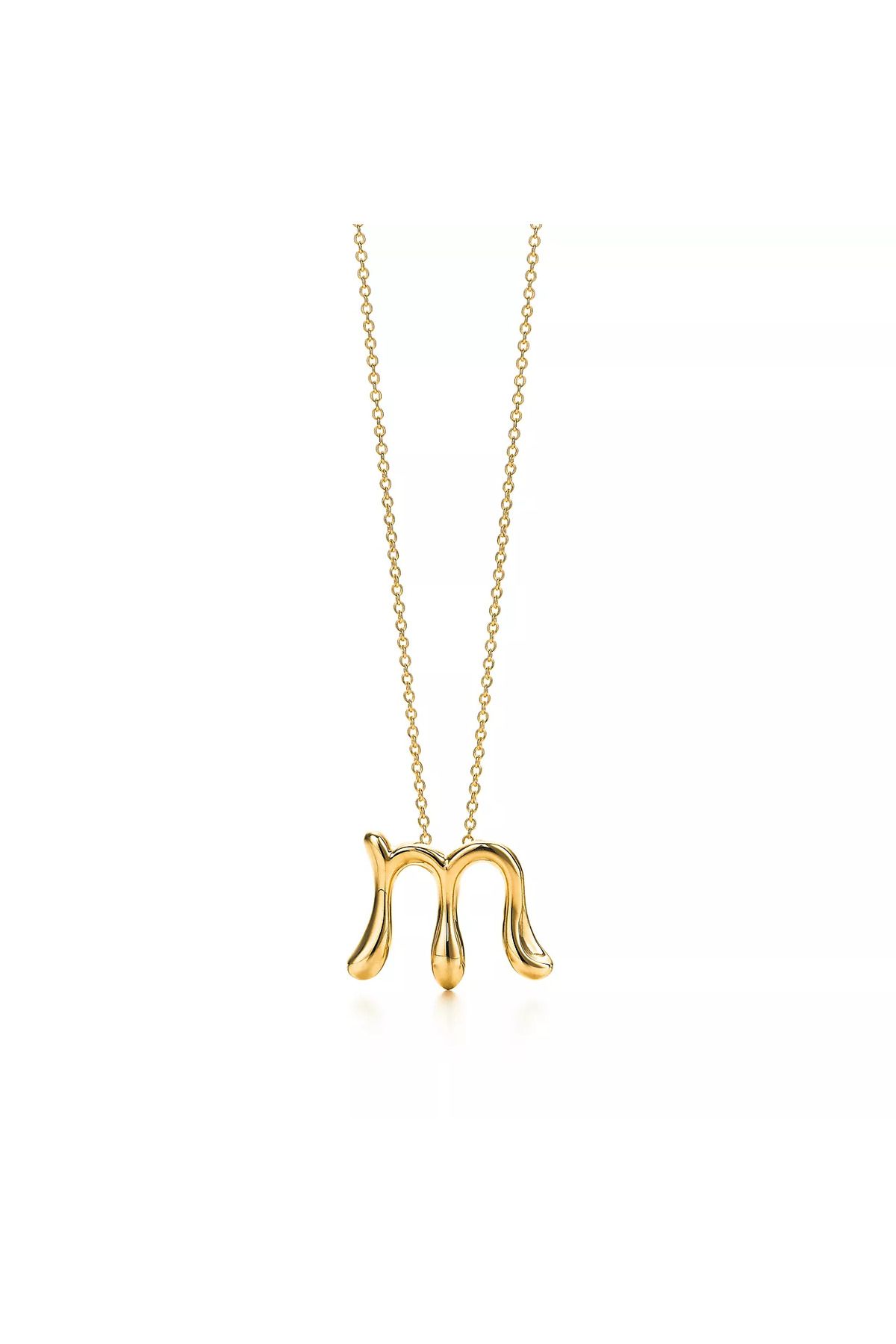 VESTA JEWELRY 925 Ayar Gümüş Kadın M Harfli El Yazısı Model Altın Kaplama Kolye